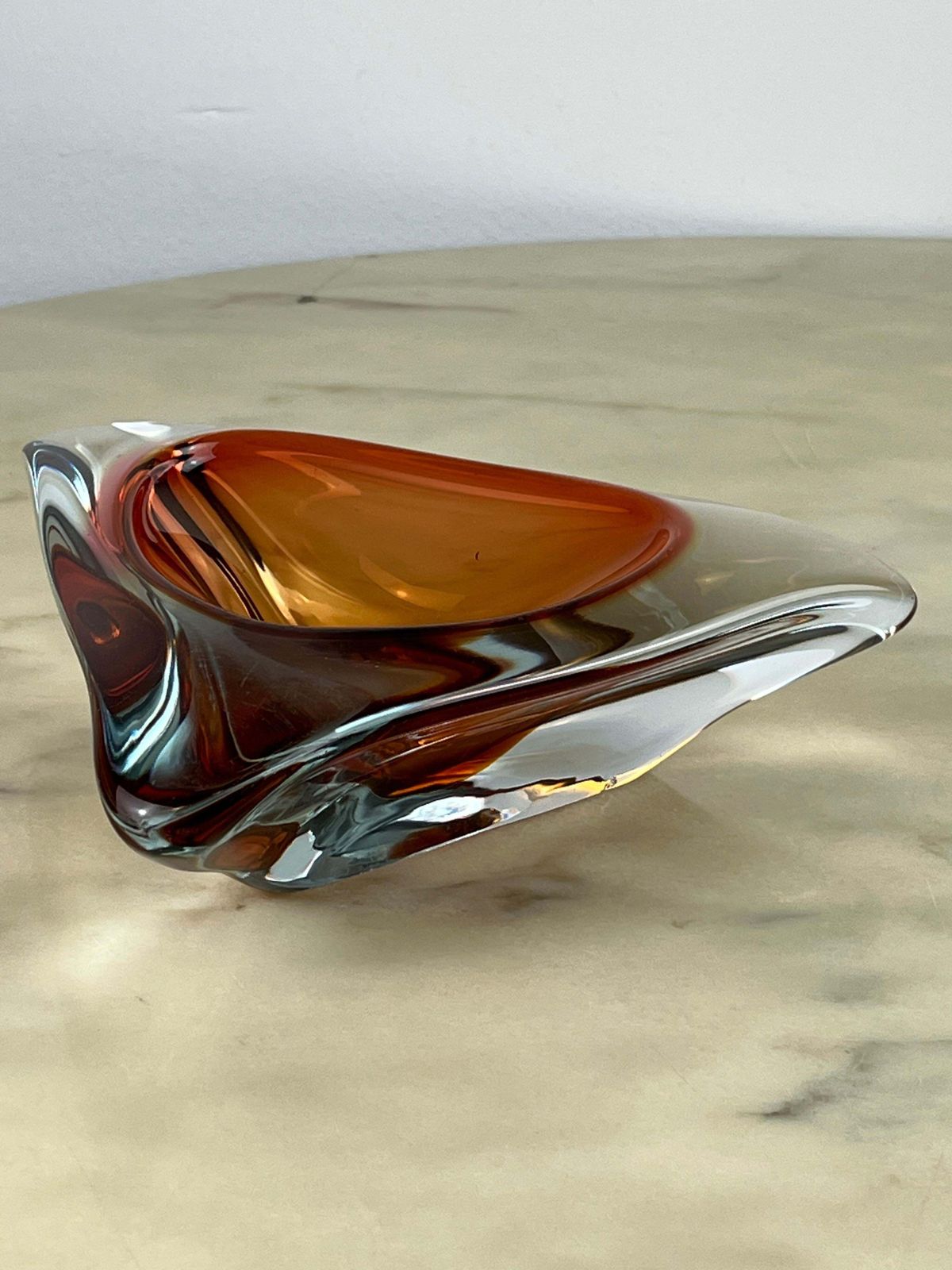 photo furniture Submerged Glass Ashtray From Murano, Italy, 1970s