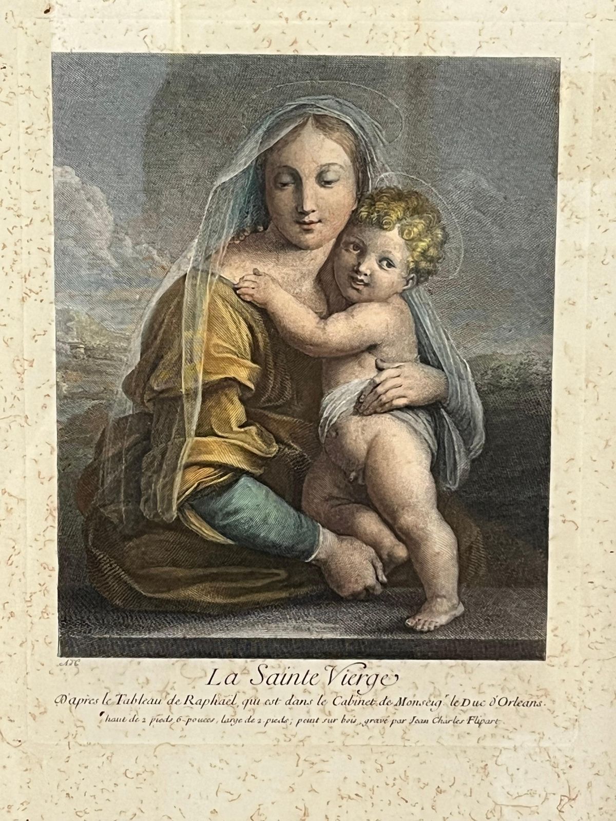 Reproduction Of The "Holy Virgin" By The Engraver Flipart photo furniture