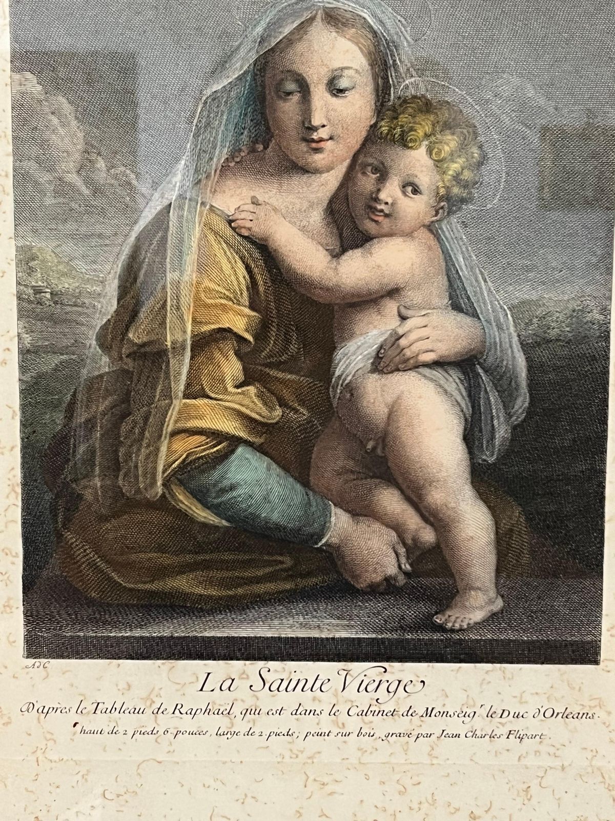 Reproduction Of The "Holy Virgin" By The Engraver Flipart photo Art