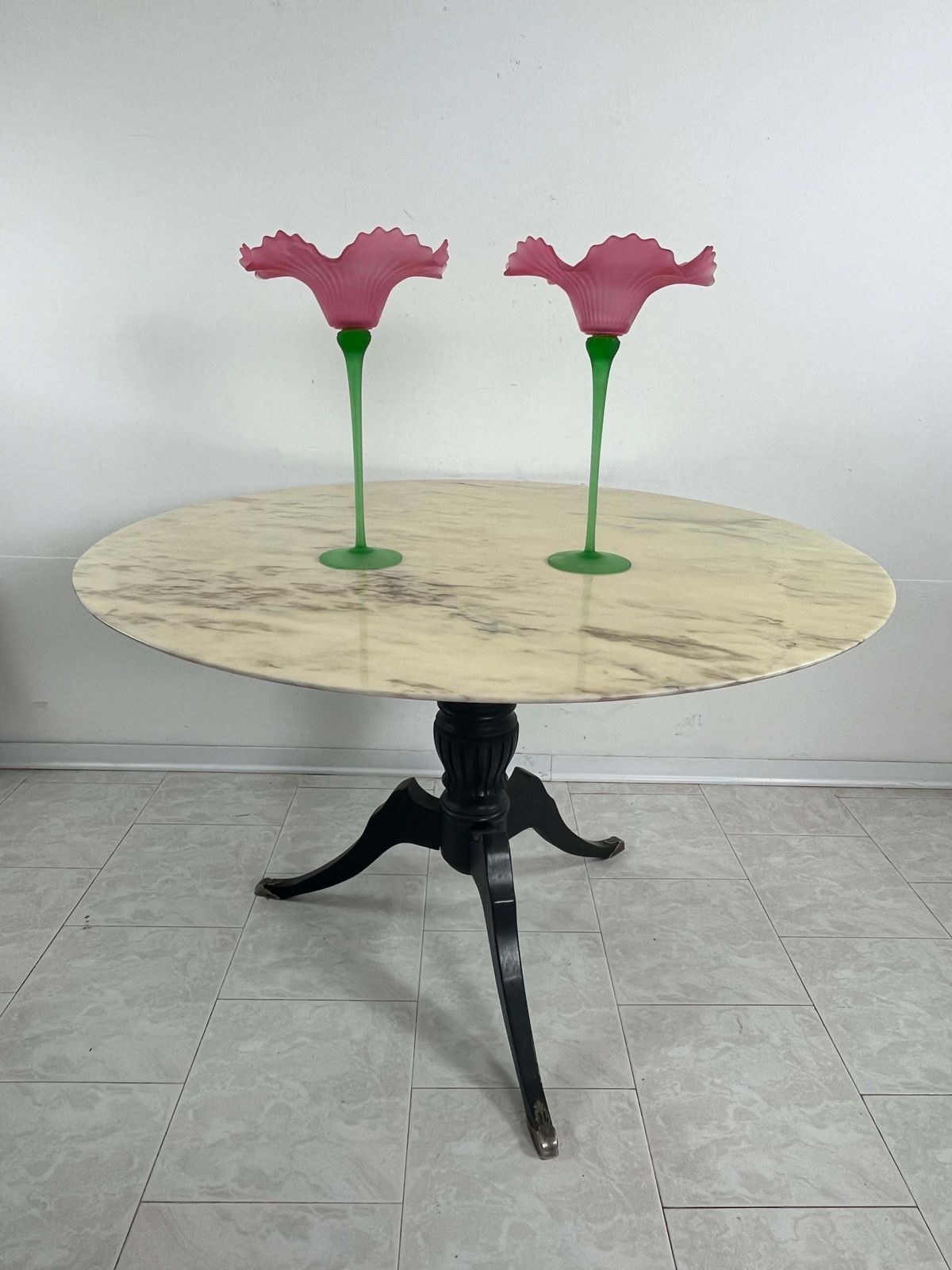 Set Of 2 Large Murano Glass Candlesticks 1970s photo Home Decor