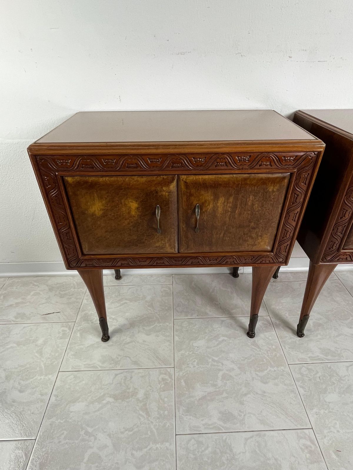 Set Of 2 Mid Century Italian Design 1950s Bedside Tables photo for sale