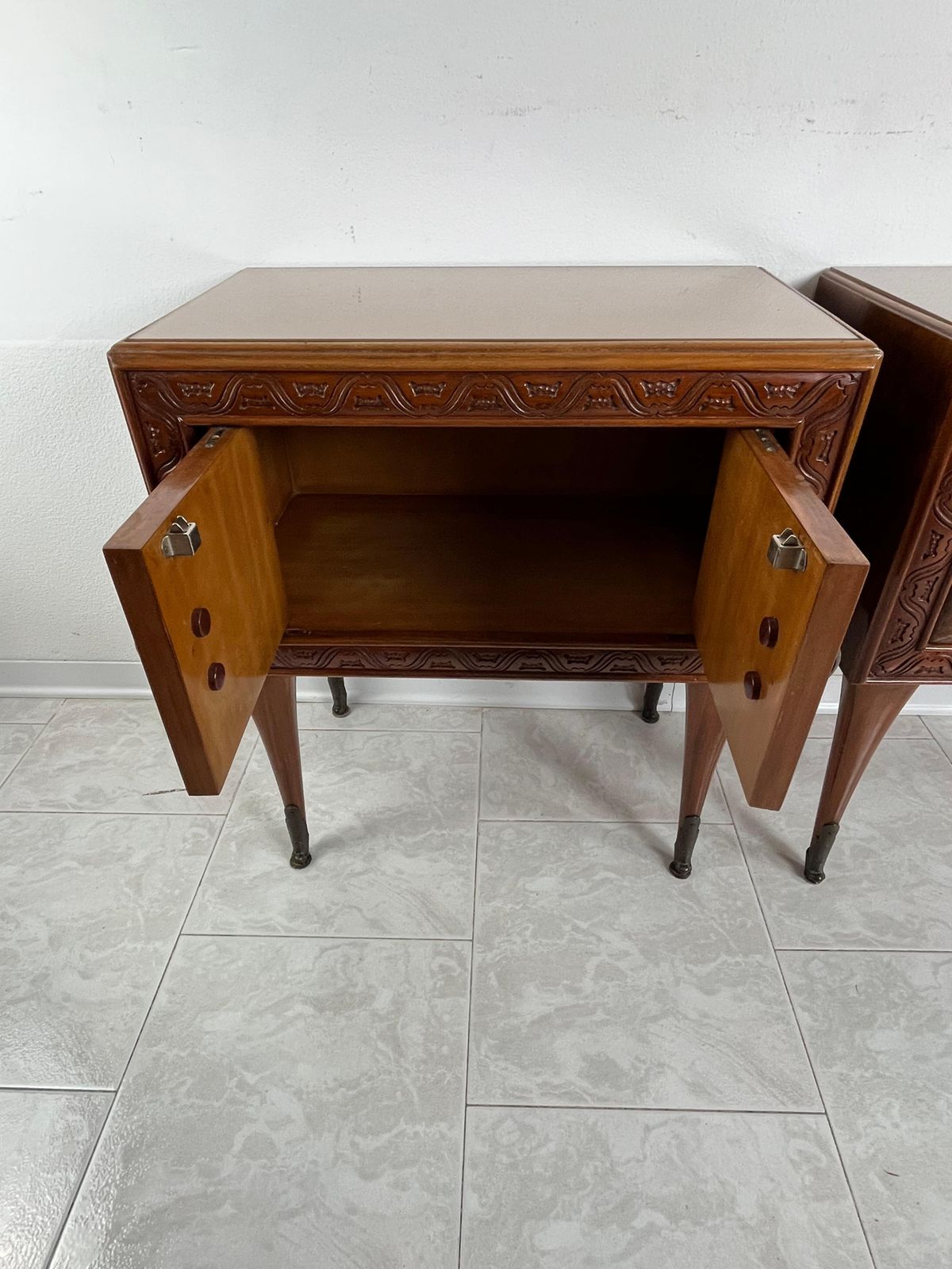 Set Of 2 Mid Century Italian Design 1950s Bedside Tables photo 1895.0