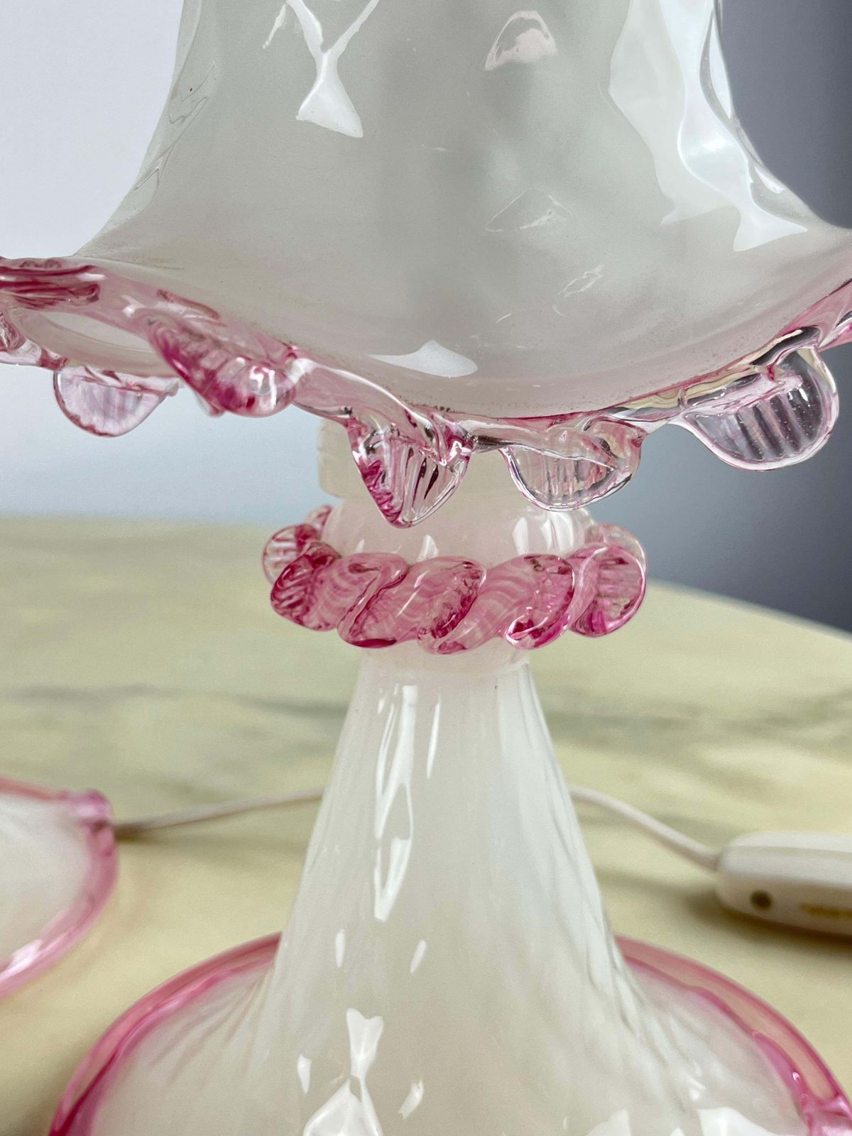 Pair Of Murano Glass Bedside Lamps, Italy, 1980s photo vinterior