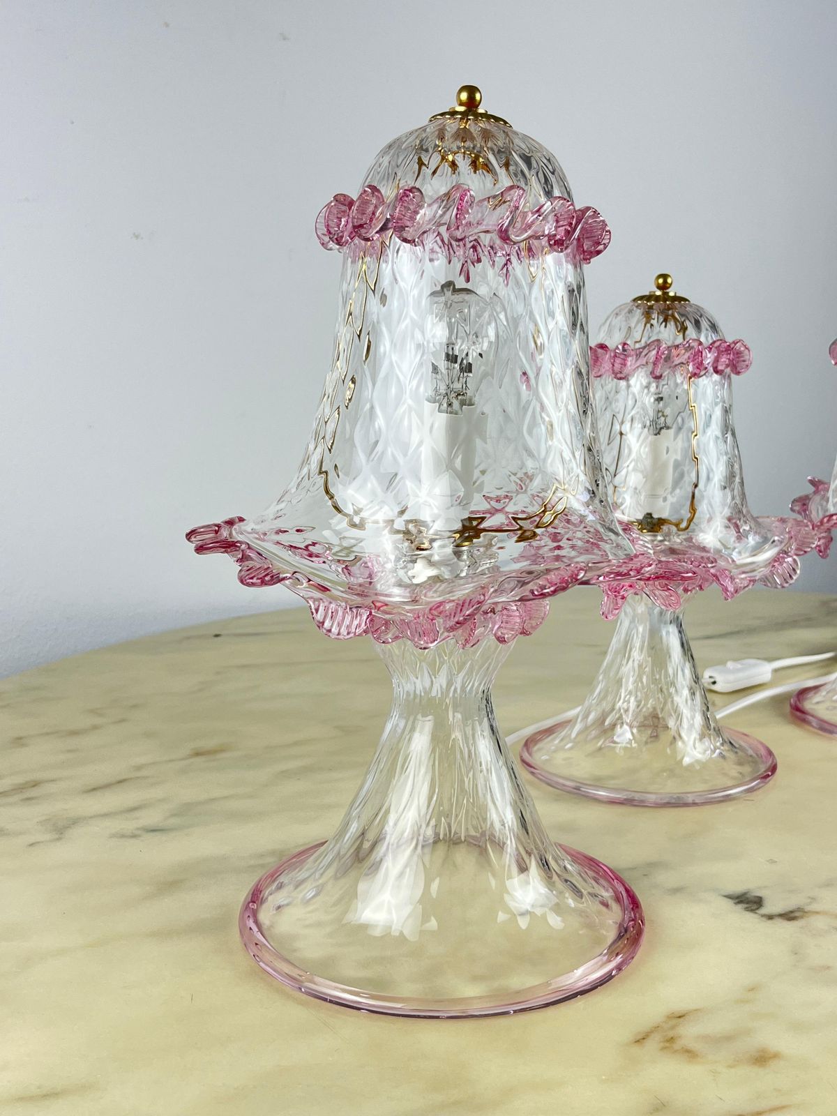 Set Of Three Murano Lamps, Italy, 1980s photo buy