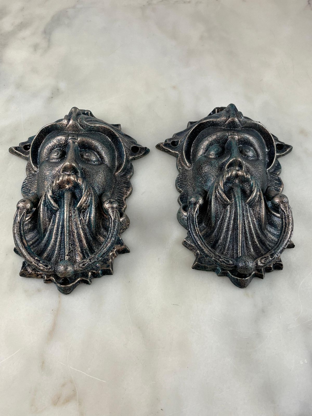 Pair Of Bronze Door Knockers, Italy, 1980s photo buy