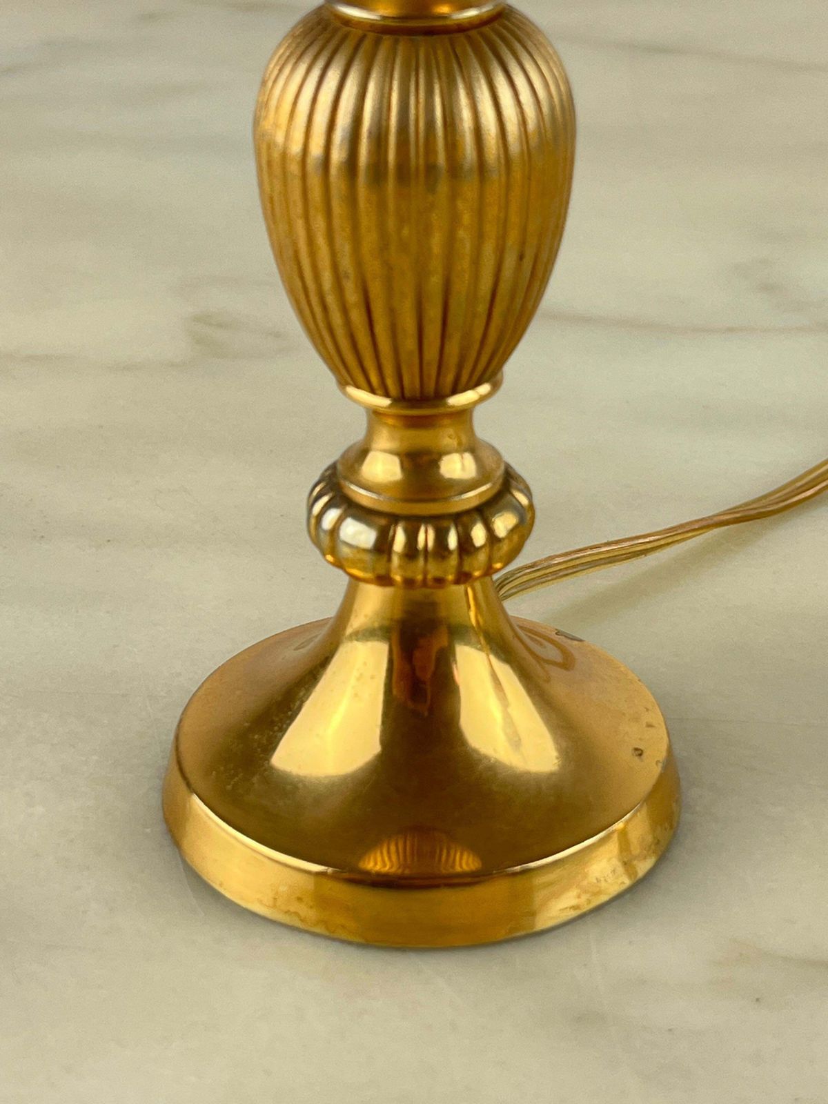 Set Of 2 Italian Brass Bedside Lamps By Gaetano Sciolari  1970s photo for sale