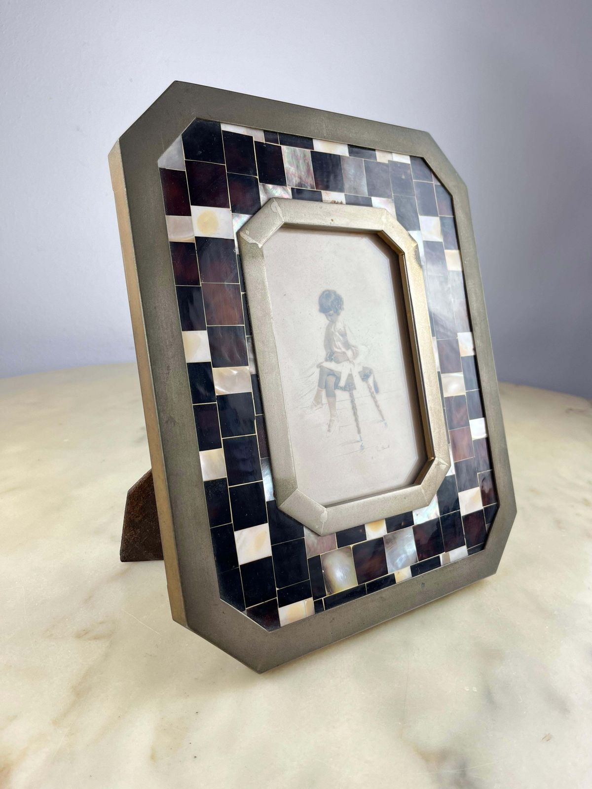 photo for sale Midcentury Brass Photo Holder Italian Design 1960s