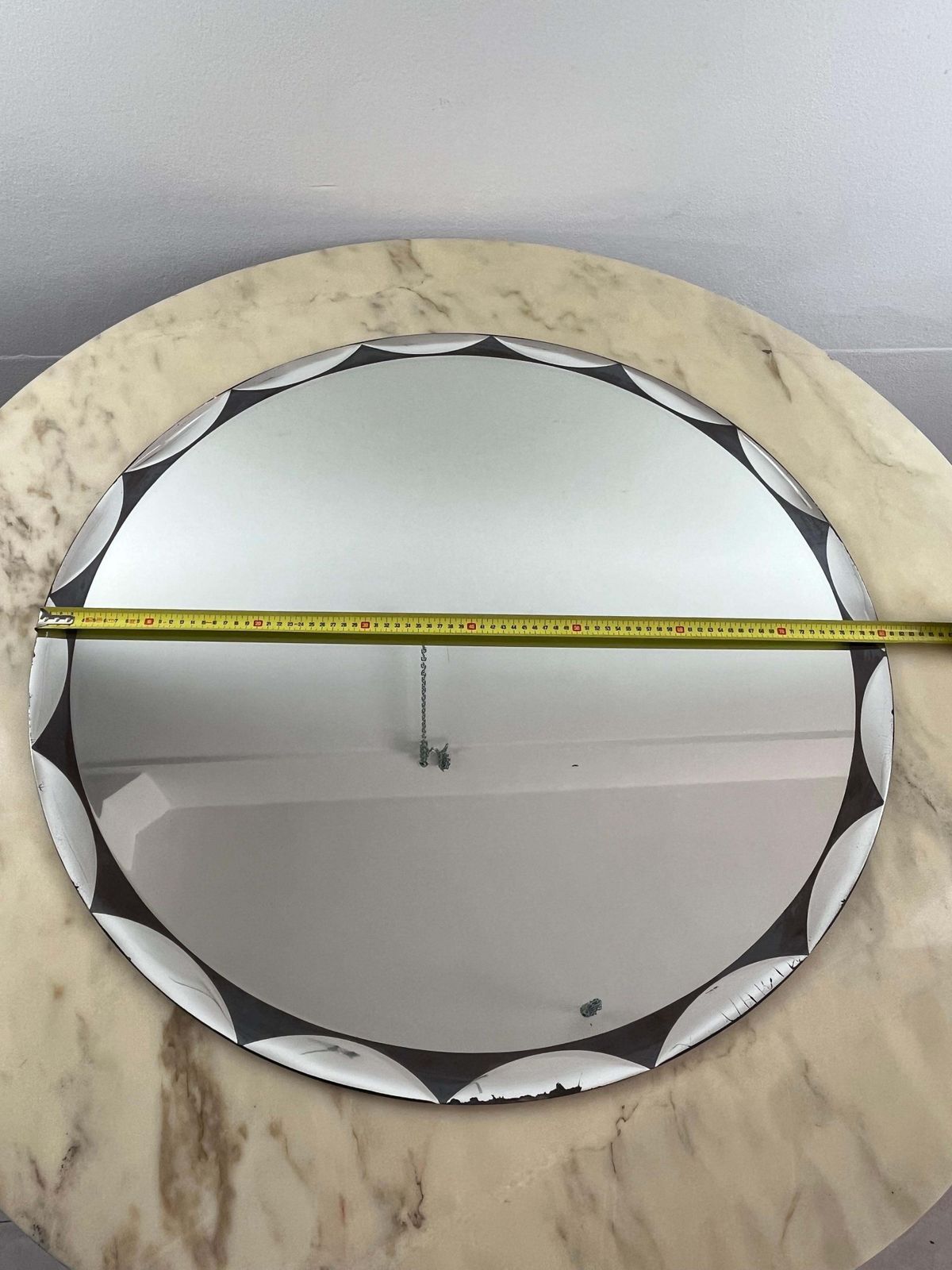 Midcentury Italian  Round Mirror "Metalvetro Galvorame", 1960s photo buy