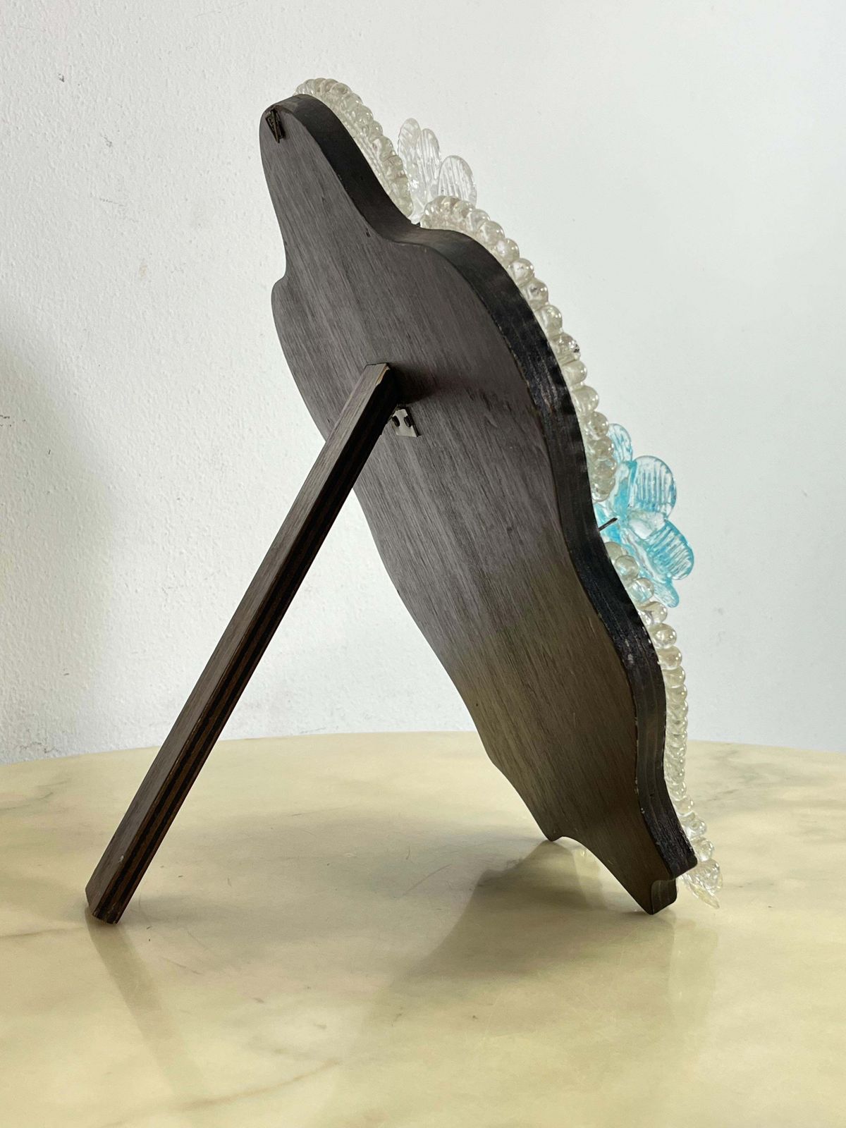 Large Mid Century Murano Glass Table Mirror  In The Style Of Barovier & Toso photo 794.0