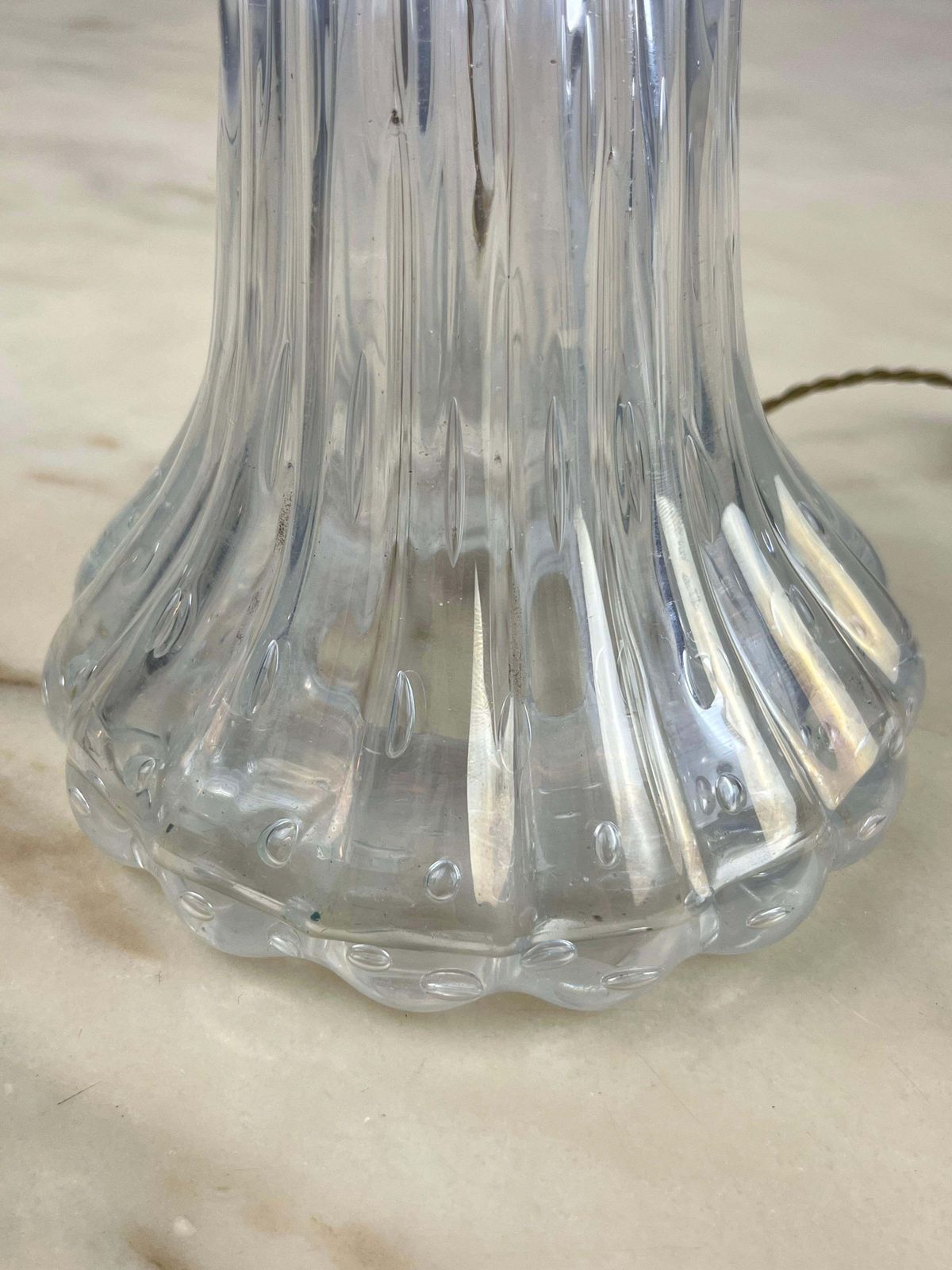 Lighting Mid Century Murano Glass Table Lamp Attributed To Barovier & Toso, Italy, 1950 photo