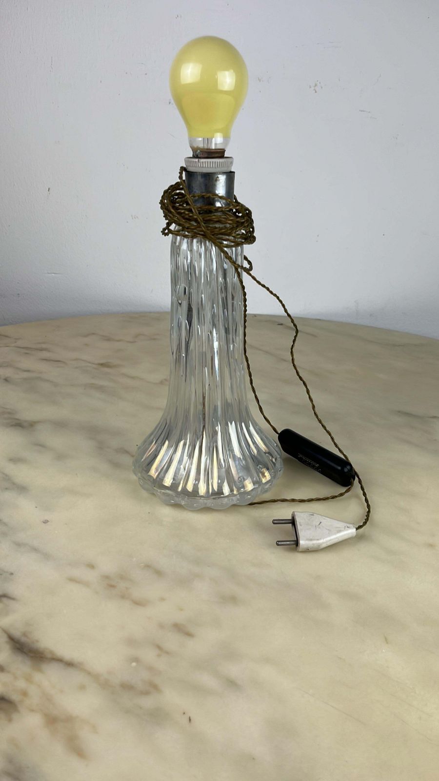 photo vintage Mid Century Murano Glass Table Lamp Attributed To Barovier & Toso, Italy, 1950