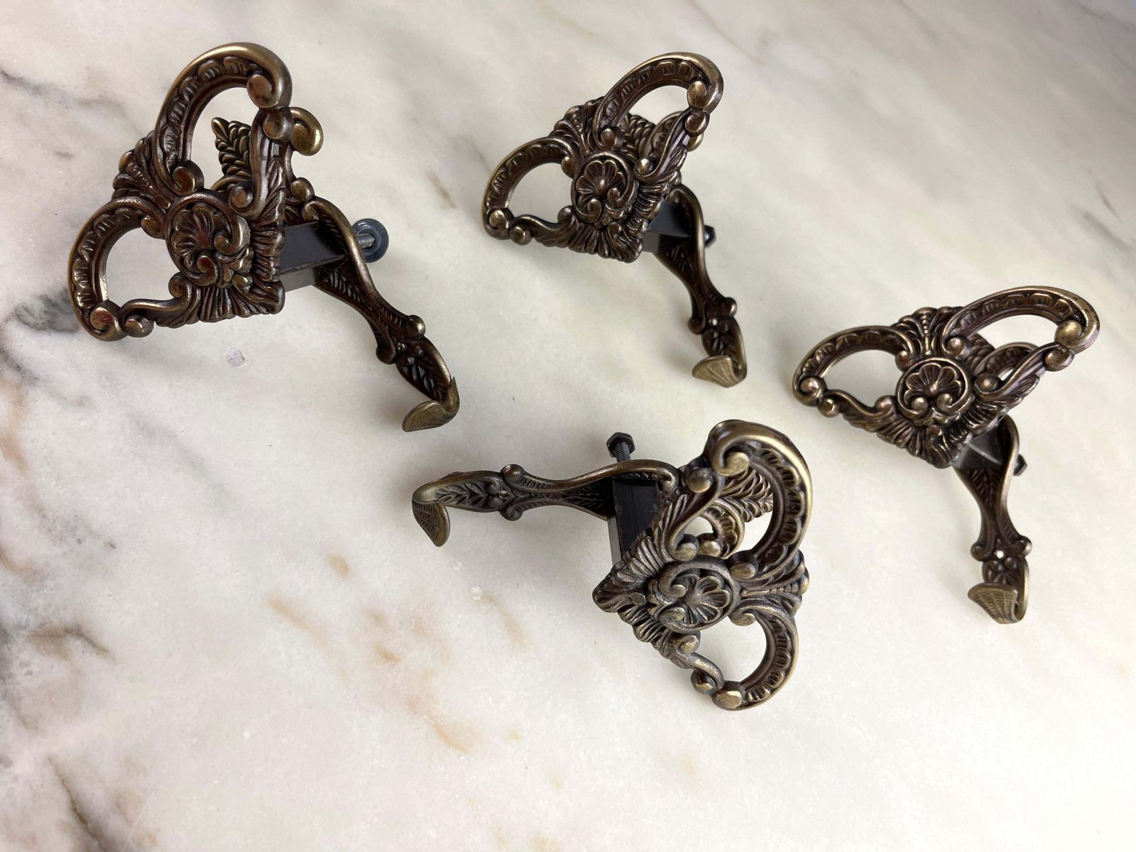 Four Vintage Bronze Coat Hangers, Italy, 1960s photo 282.0