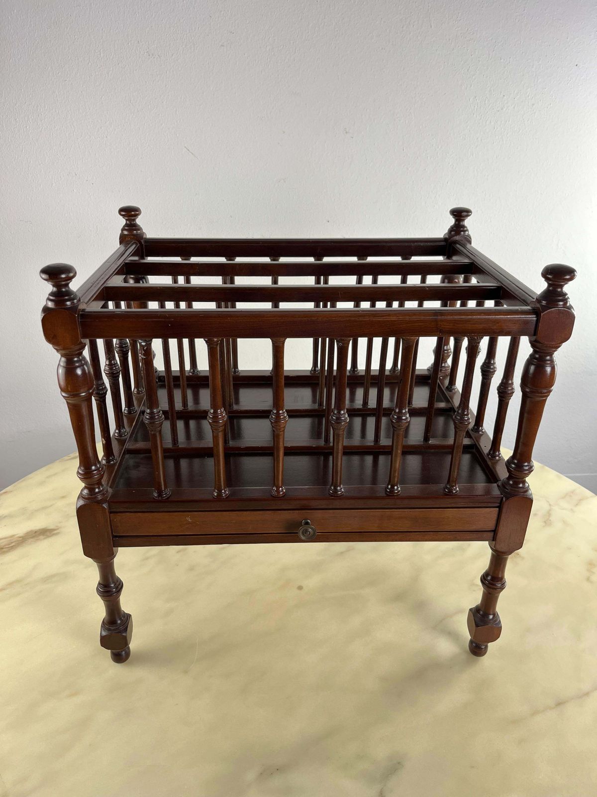 Mid Century Italian Magazine Rack With Drawer 1960s photo 376.0