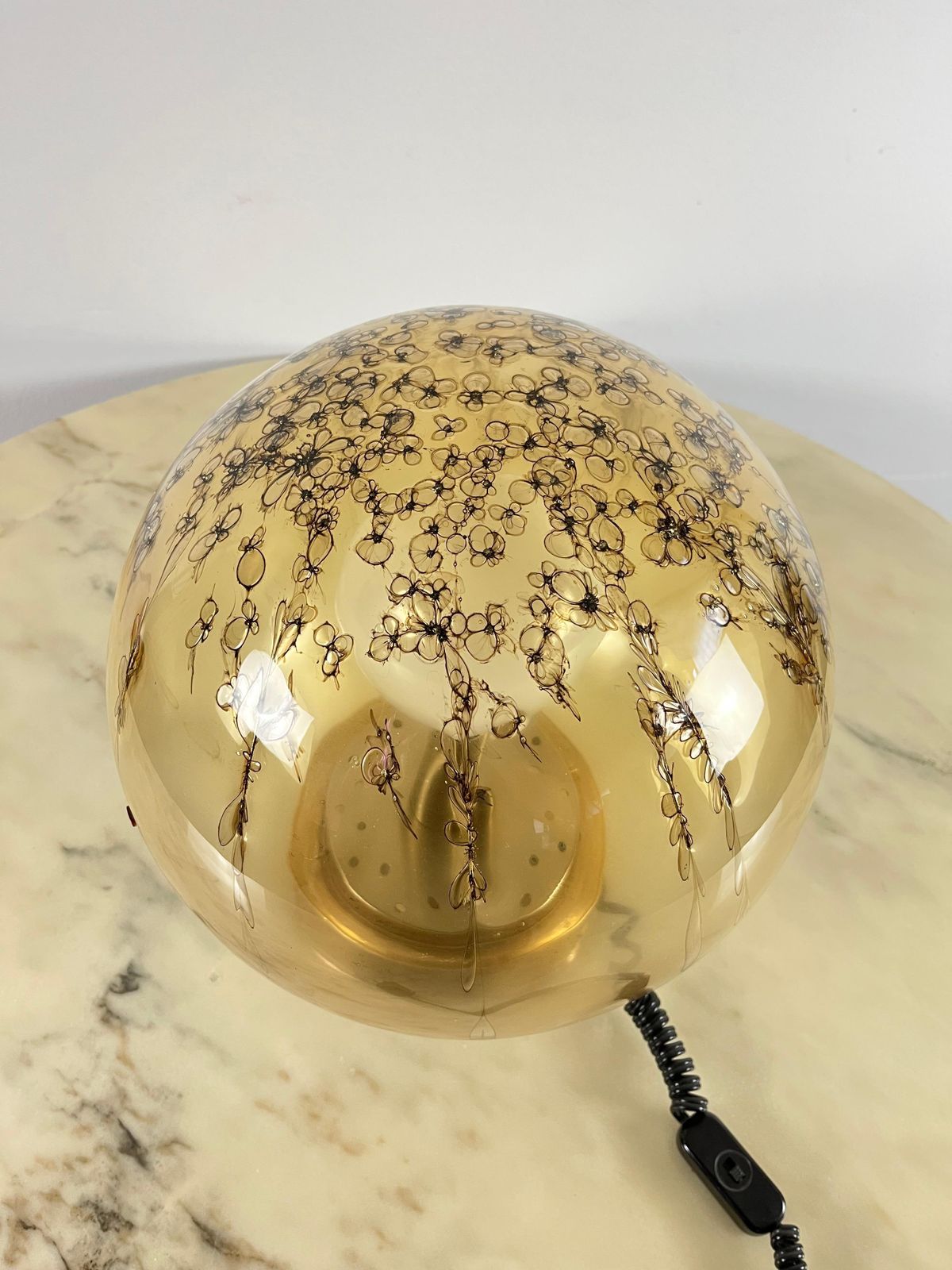 Vintage La Murrina Table Lamp, Murano Glass And Brass, Italy, 1968 photo vinterior