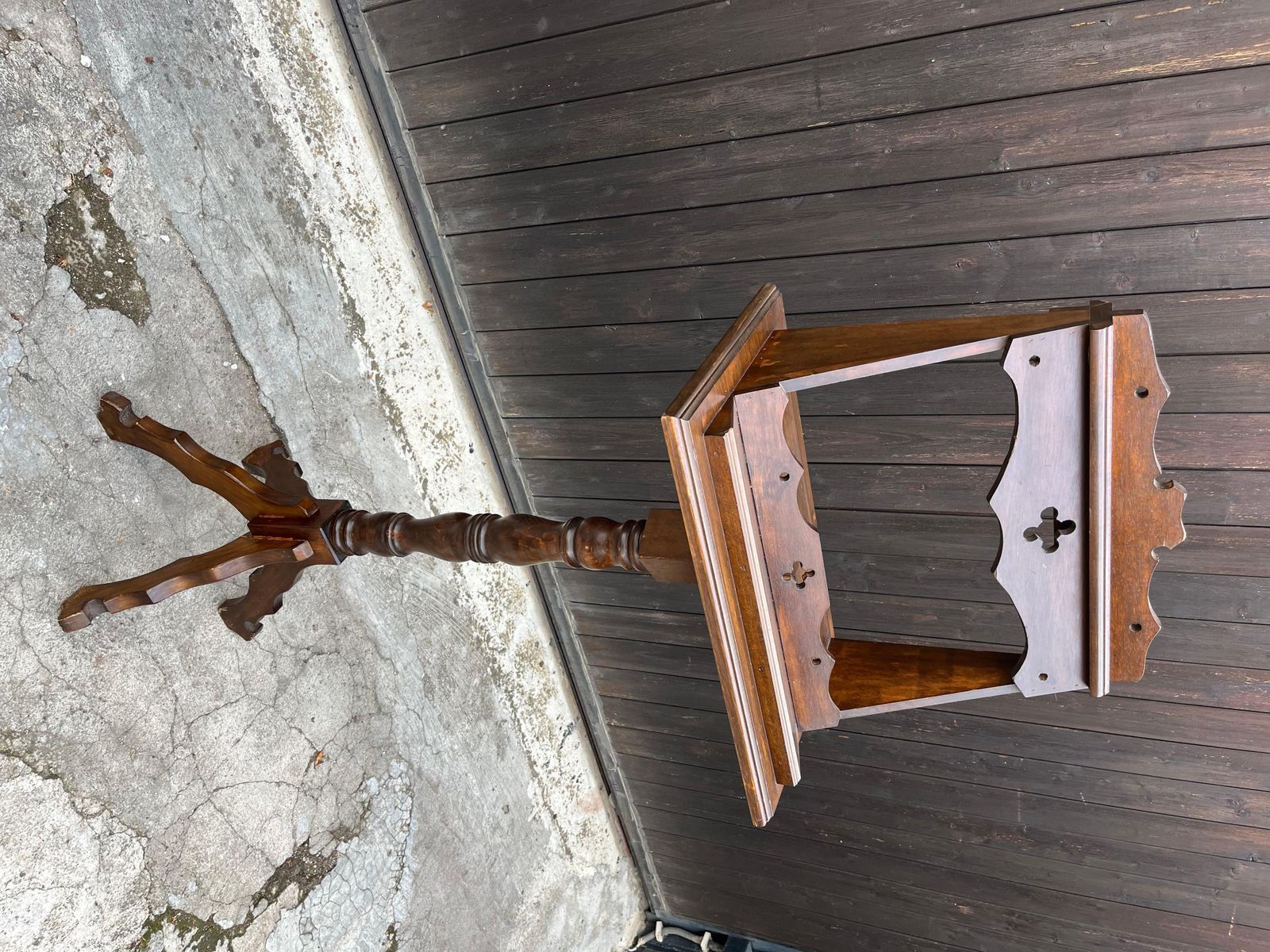 Mid Century Wooden Revolving Lectern, 1940s photo Furniture