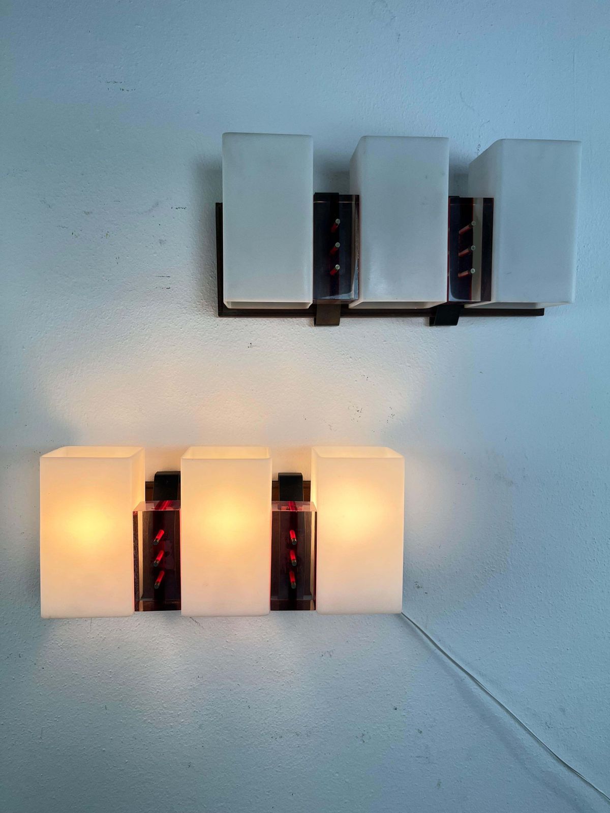 Set Of 2 Mid Century Wall Lamps Attributed To Angelo Brotto For Esperia, 1960s photo Lighting