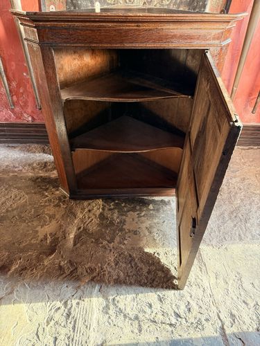 Original Handsome George III Panelled Georgian Corner Cabinet Cupboard C1760 photo vinterior