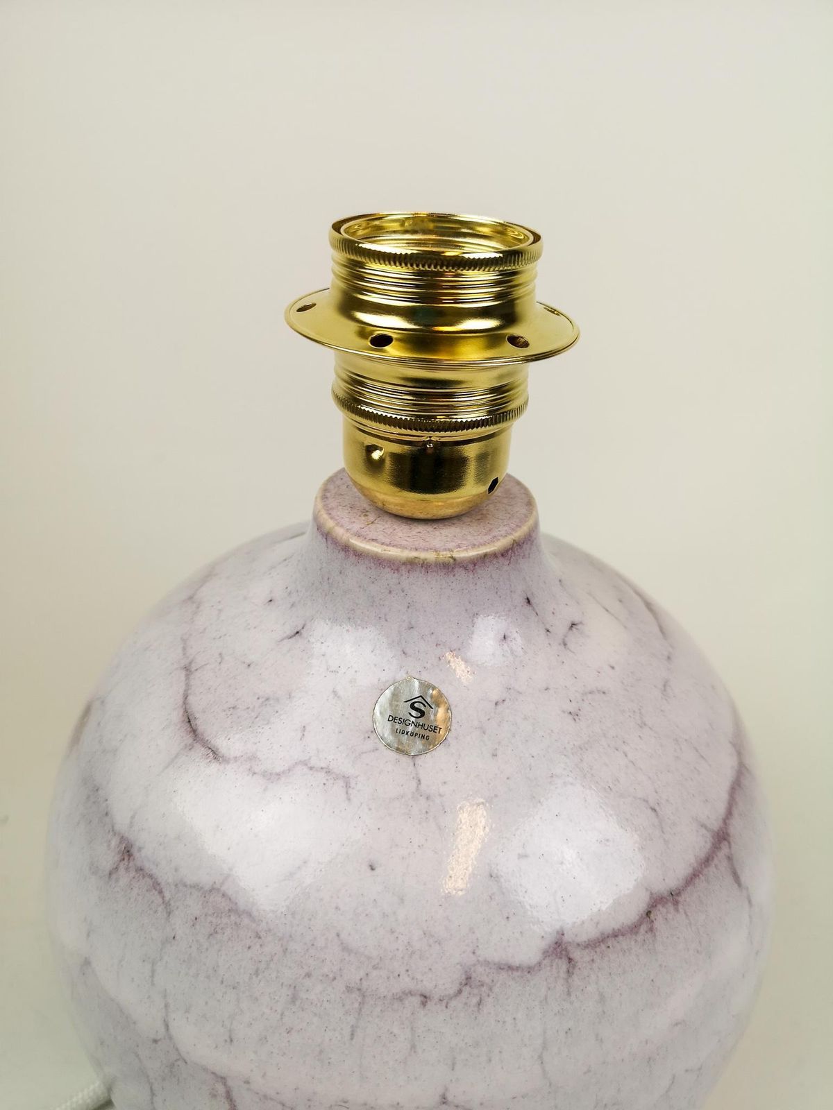 Midcentury Modern Ceramic Table Lamp Carl Harry Stålhane, Sweden photo vintage