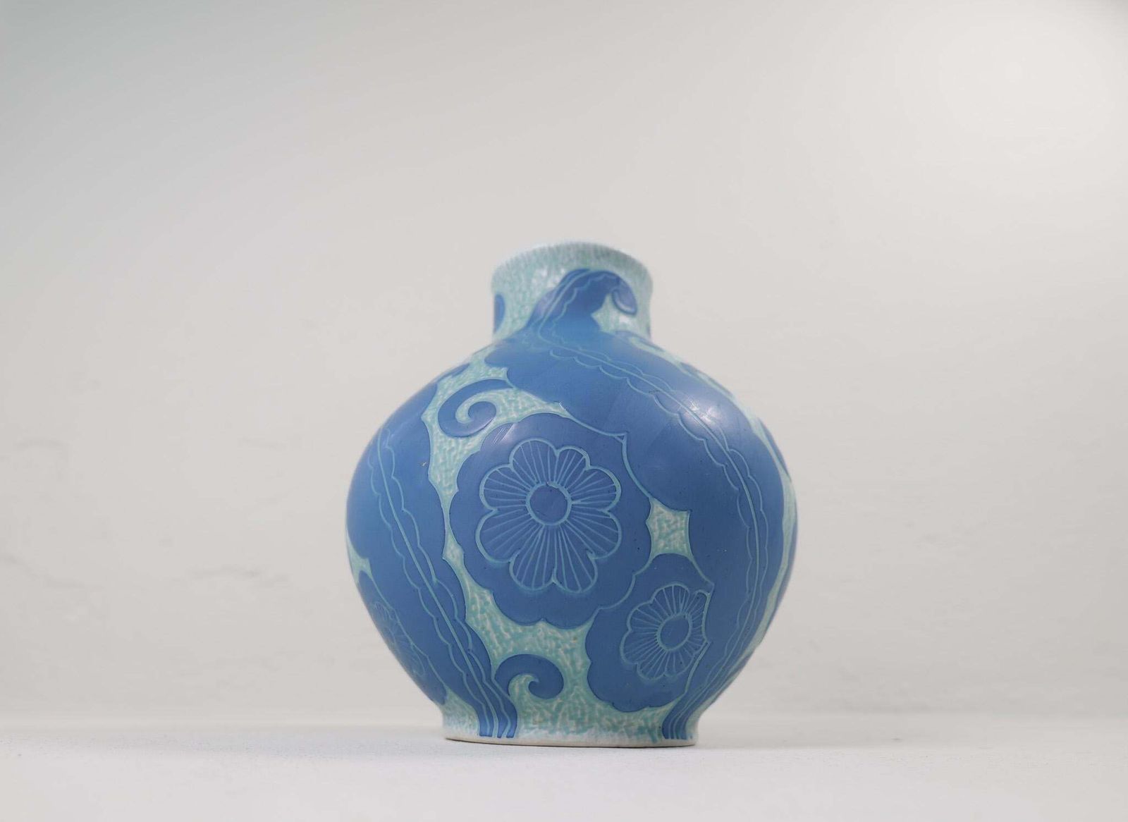Art Deco Large Vase Gustavsberg Sgraffito Josef Ekberg, Sweden, 1922 photo Home Decor