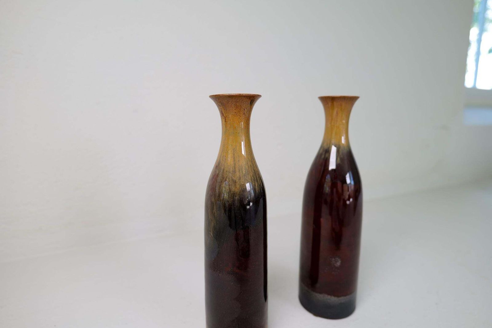 Scandinavian Modern Pair Of Ceramic Vases/Bottles Carl Harry Stålhane Sweden photo vintage
