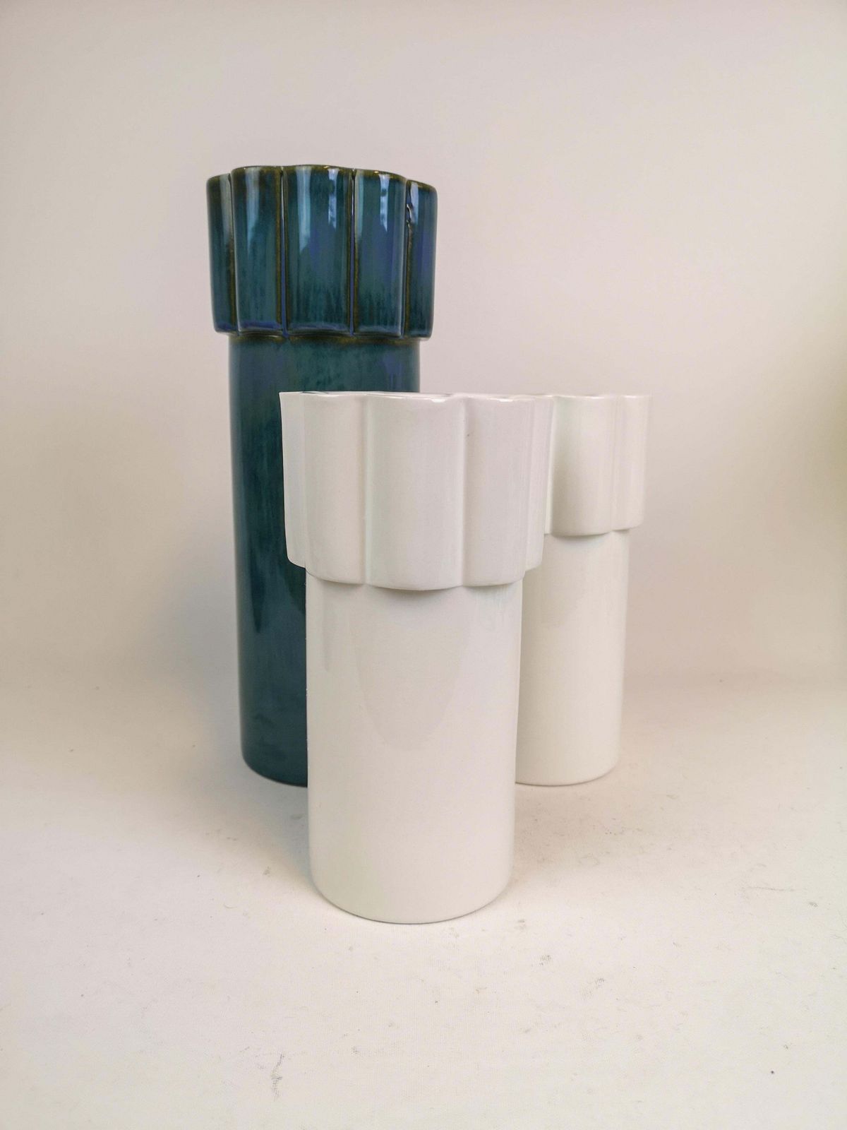 Scandinavian Modern Set Of 3 Vases Konvex By Karin Björquist Gustavsberg, Sweden photo for sale