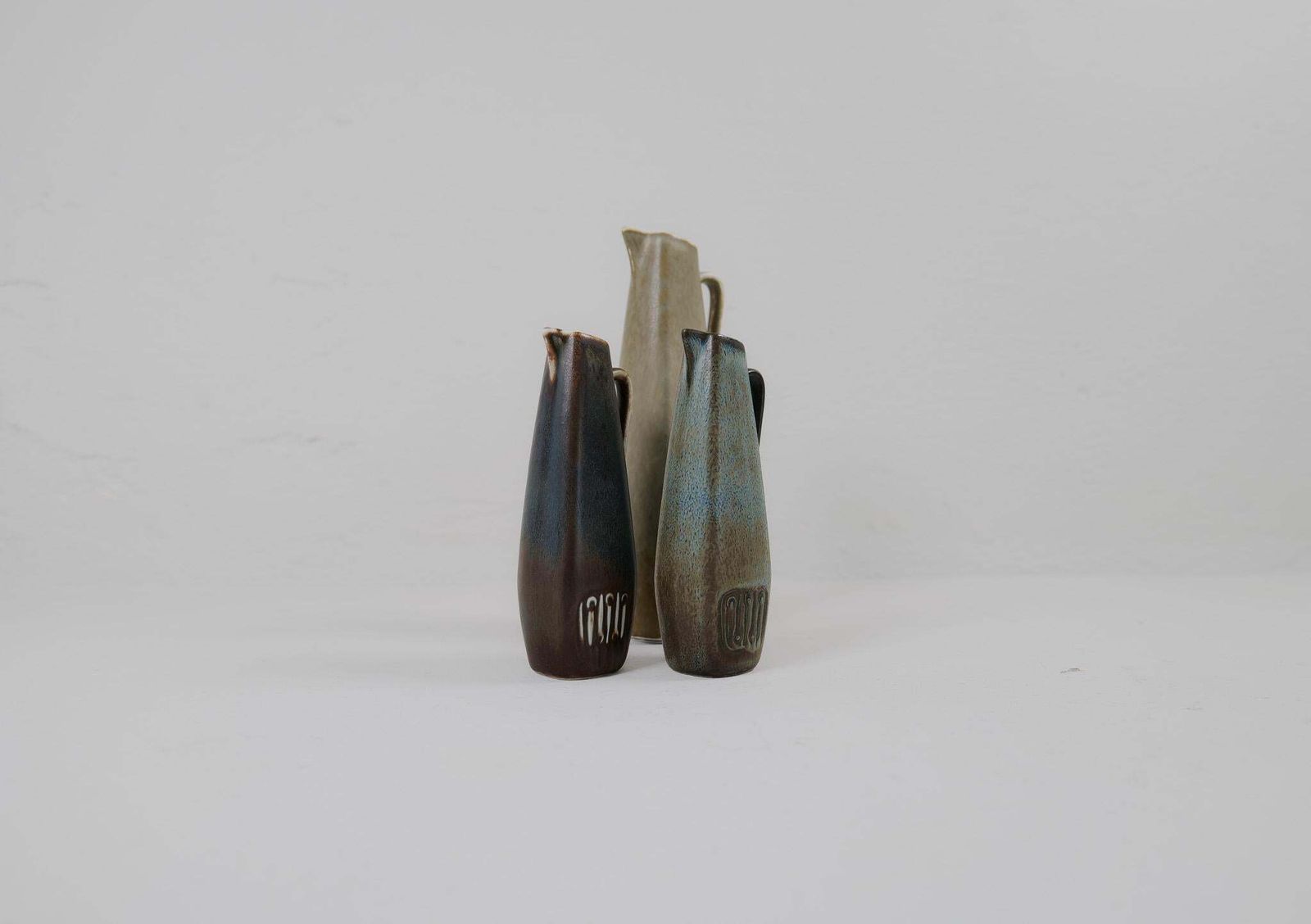 Midcentury Modern Set Of 3 Ceramic Pieces Sweden 1950 Rörstrand Gunnar Nylund photo 1496.0