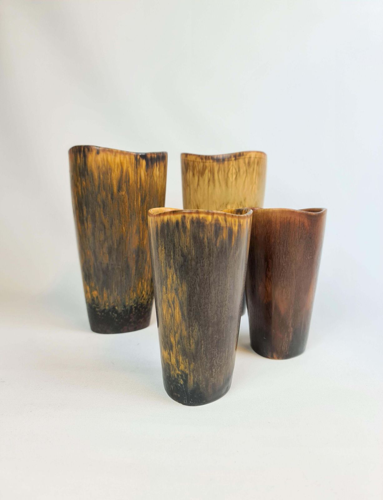 photo for sale Midcentury Modern Set Of 4 Ceramic Vases Gunnar Nylund Rörstrand Sweden