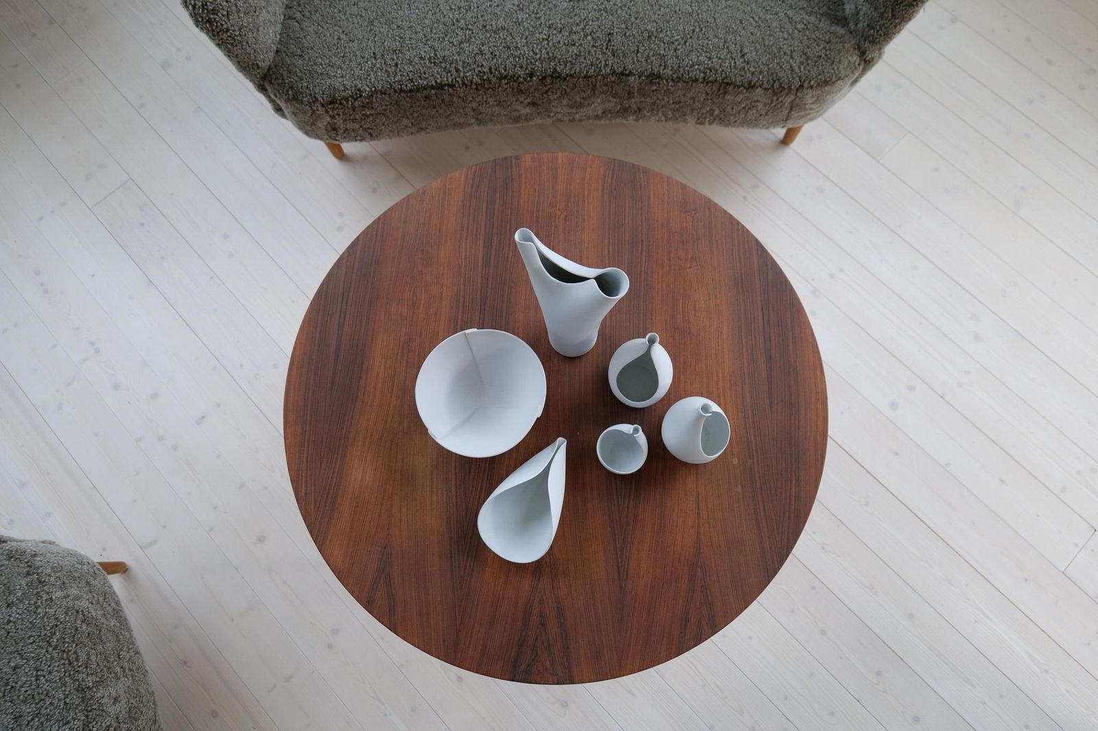 1847.0 Midcentury Ceramic Collection Of "Pungo" Vases Stig Lindberg Gustavsberg, 1950s photo