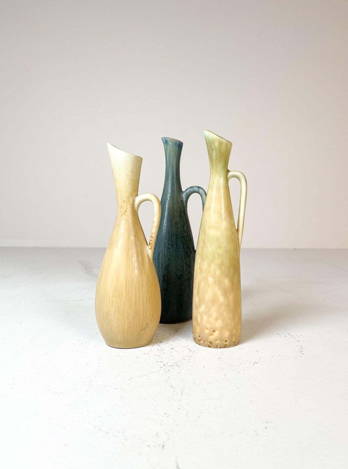 Mid Century Modern Set Of 3 Vases Rörstrand Carl Harry Stålhane, Sweden, 1950s photo furniture