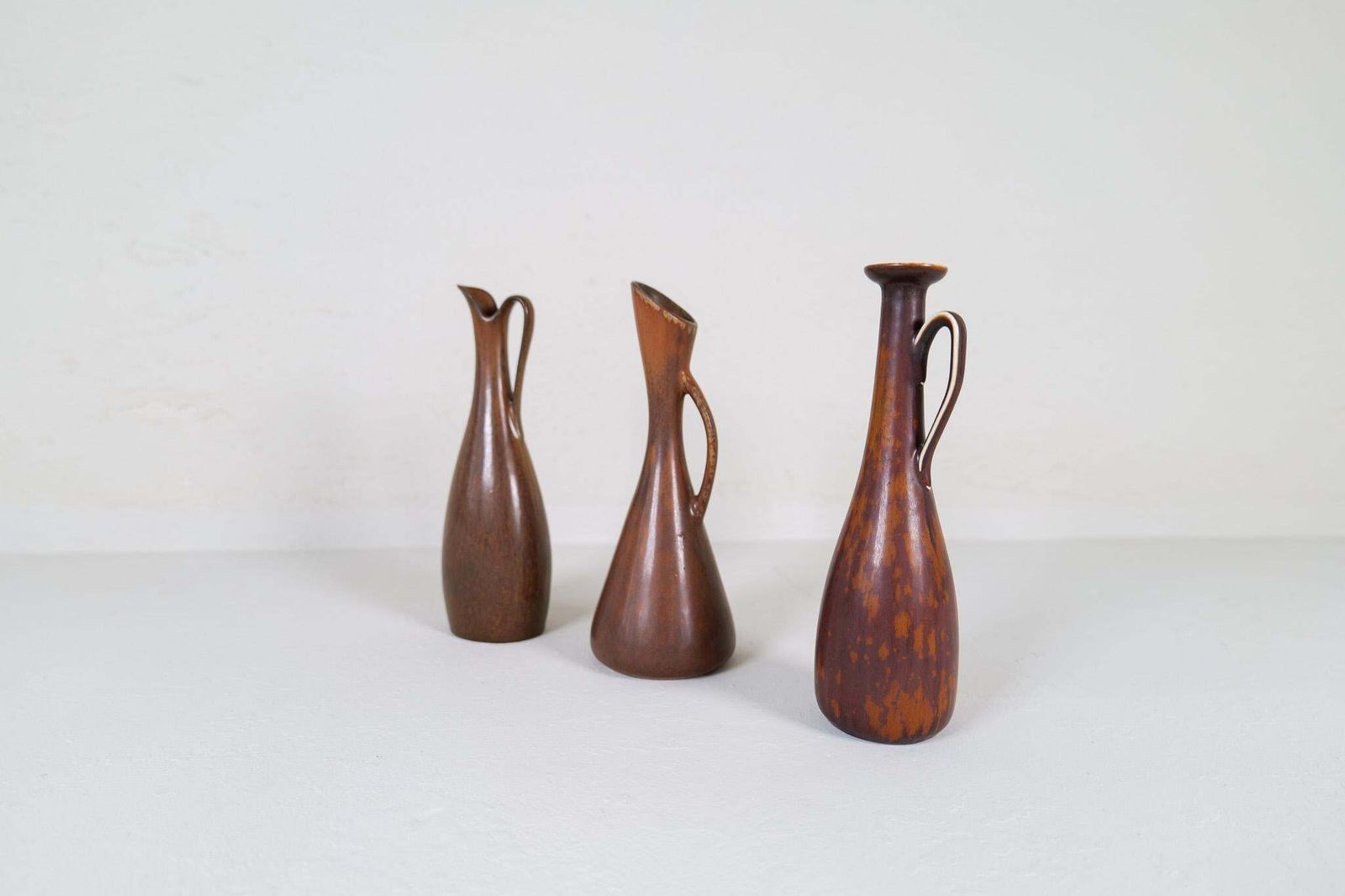 Midcentury Modern Set Of 3 Ceramic Pieces Rörstrand Gunnar Nylund Sweden, 1950s photo for sale