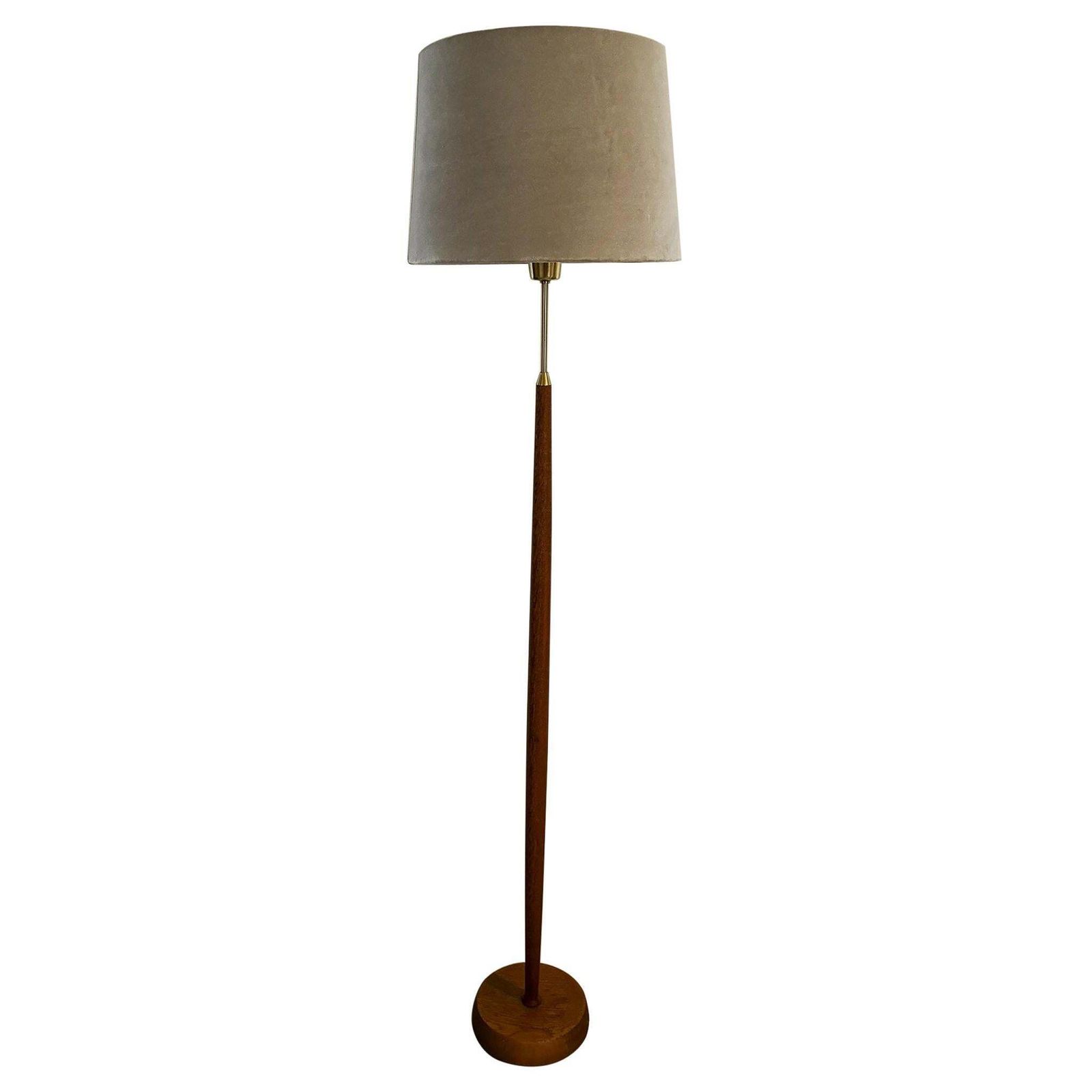 Midcentury Floor Lamp Teak And Brass Falkenbergs Belysning Sweden, 1960s