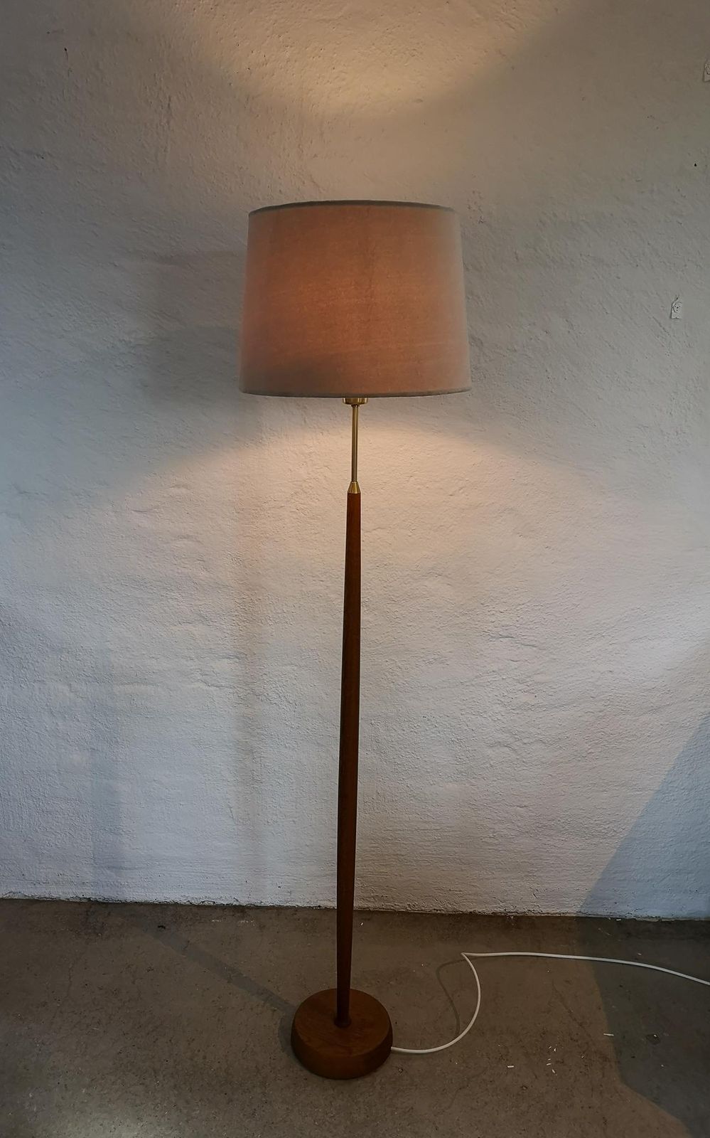 Midcentury Floor Lamp Teak And Brass Falkenbergs Belysning Sweden, 1960s photo furniture