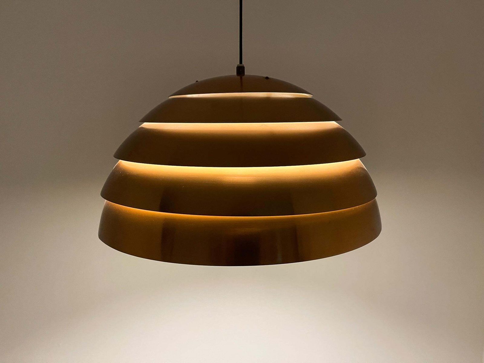 Midcentury Hans Agne Jakobsson T325/450 Copper Ceiling Lamp, Sweden, 1960s photo for sale