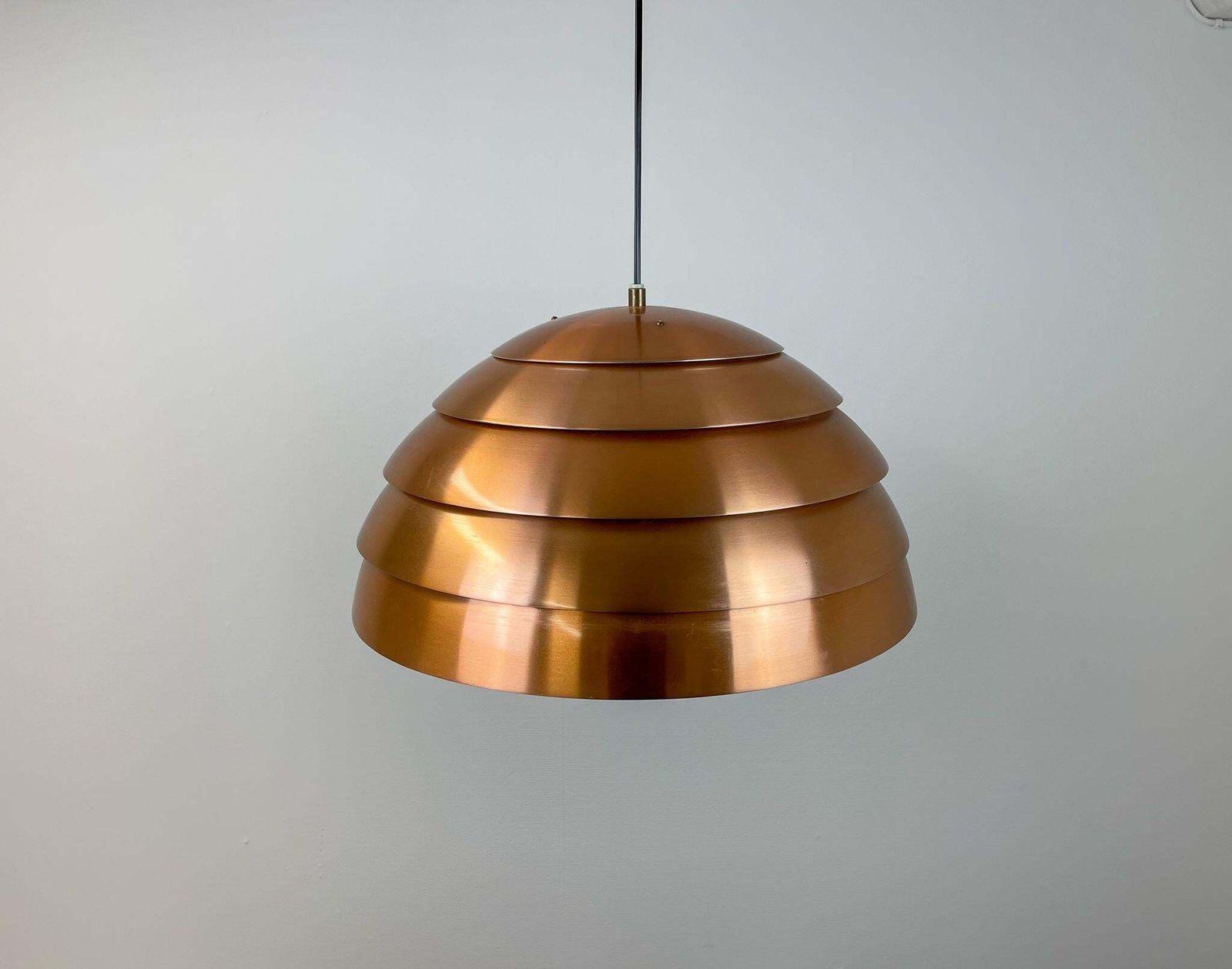 Midcentury Hans Agne Jakobsson T325/450 Copper Ceiling Lamp, Sweden, 1960s photo Lighting