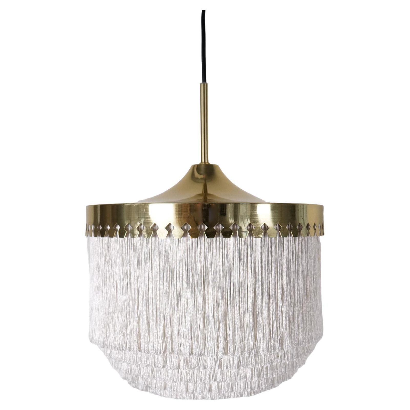 Midcentury Modern Hans Agne Jakobsson Ceiling Fringe Lamp Model T601, Sweden