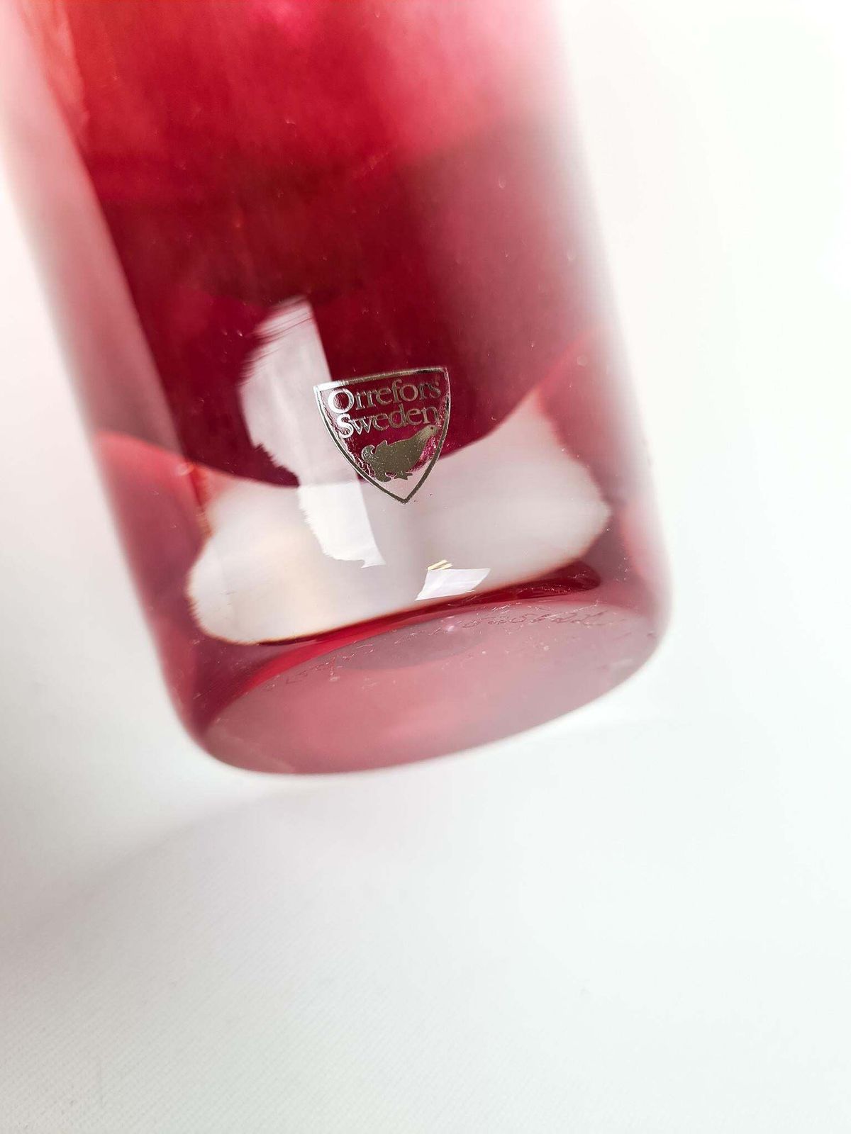 Scandinavian Modern Glass Vase Orrefors "Haze" Erika Lagerbielke, Sweden photo buy