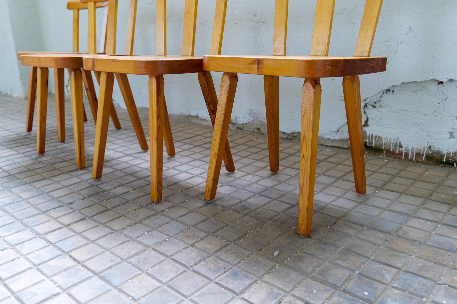 Swedish Modern Set Of 4 Dining Chairs In Pine photo buy