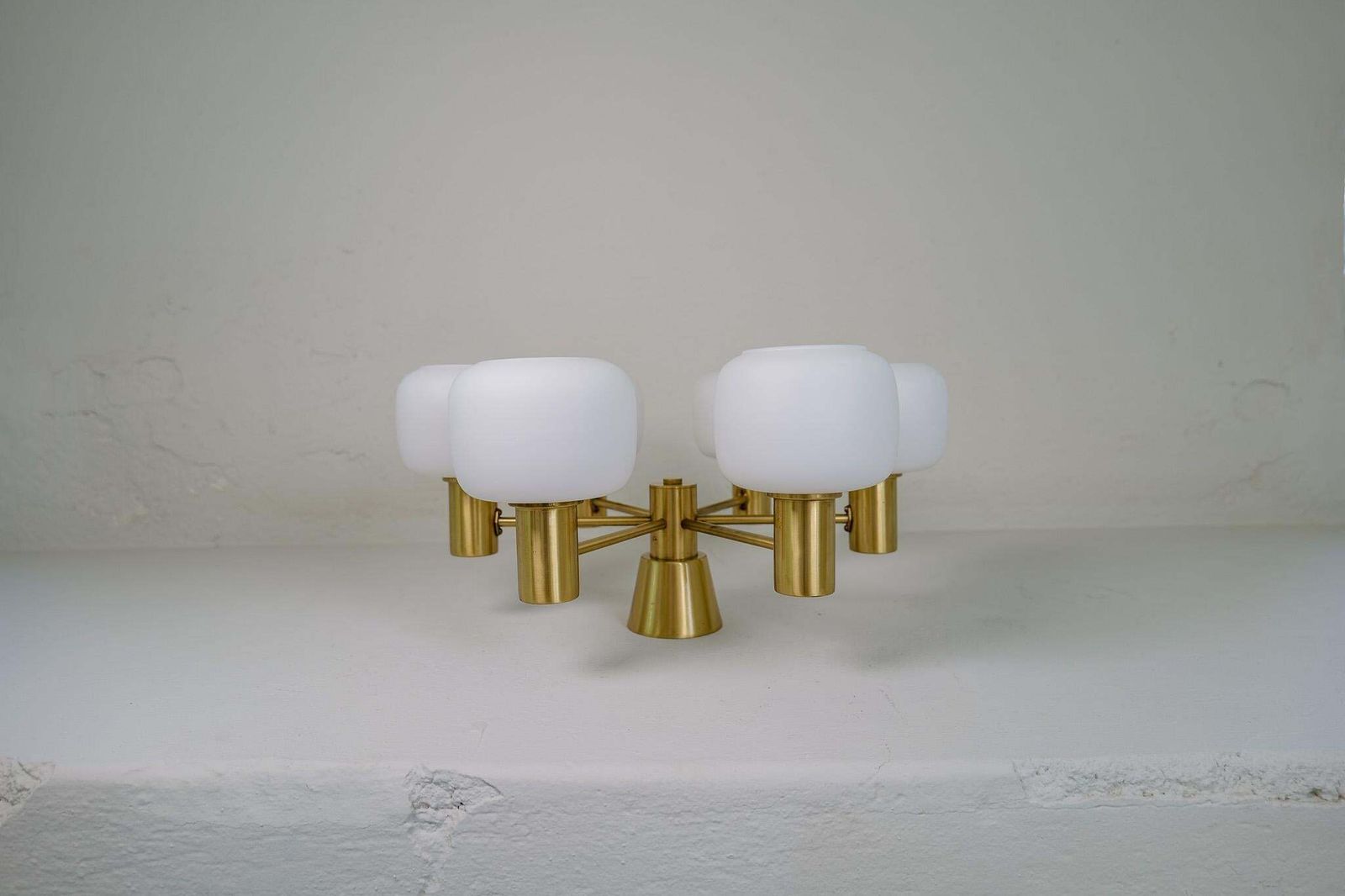 photo furniture Mid Century Modern Brass Ceiling Fixture Asea Sweden, 1950s