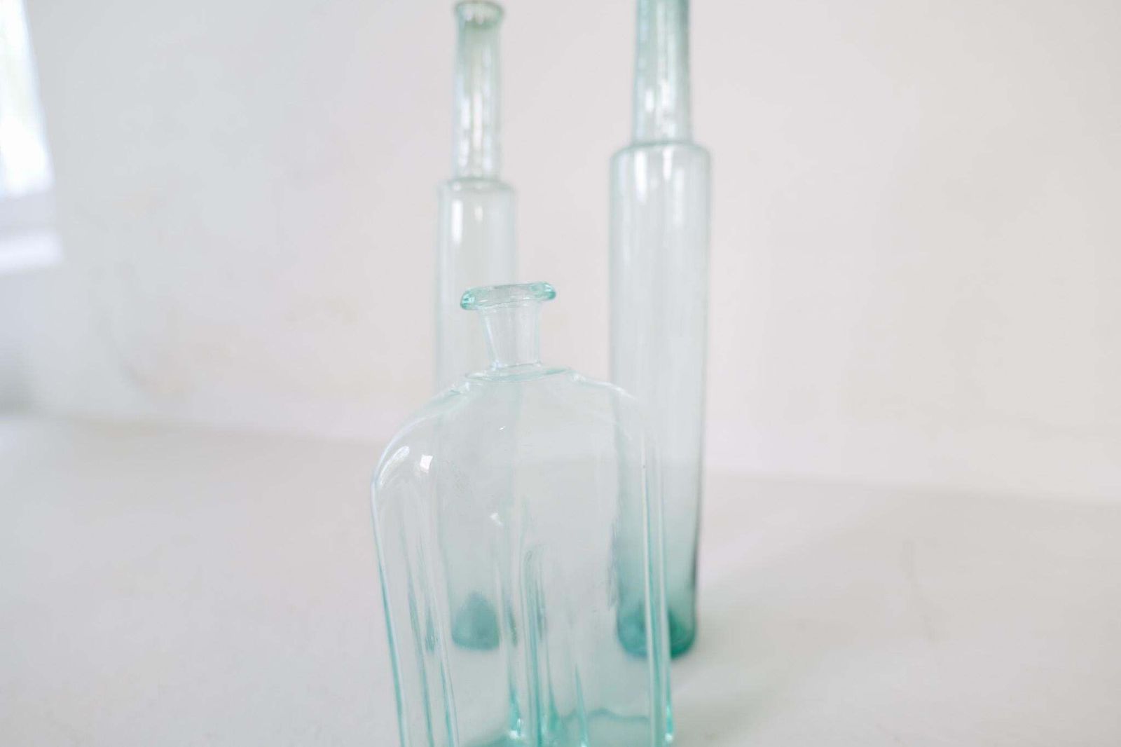 Antique Set Of 3 Decorative Bottles / Vases Sweden 1800 Circa photo buy