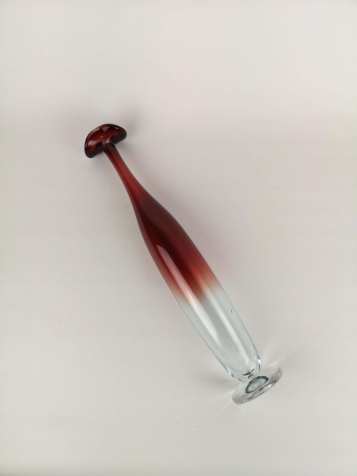 photo for sale Midcentury Nils Landberg Orrefors Tall Expo Vase, Circa 1950s