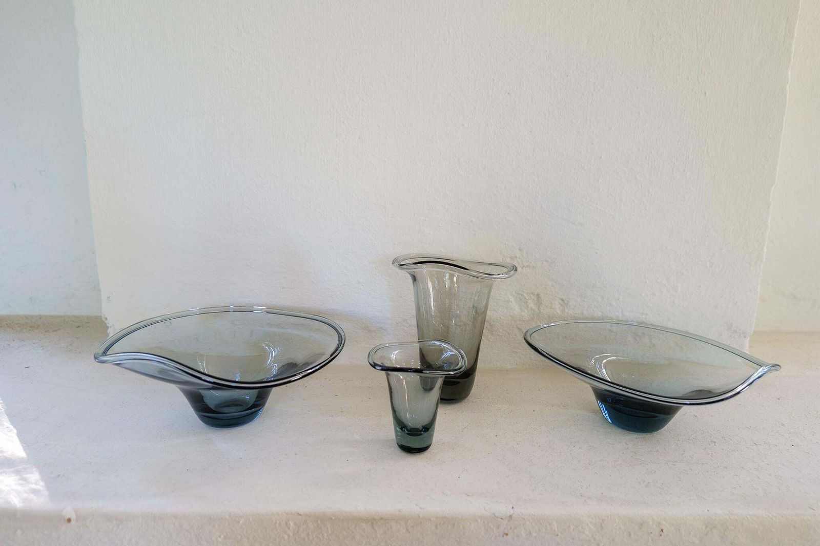 Midcentury Collection Of 4 Sculptural Pieces Kosta Vicke Lindstrand Sweden 1950s photo Home Decor