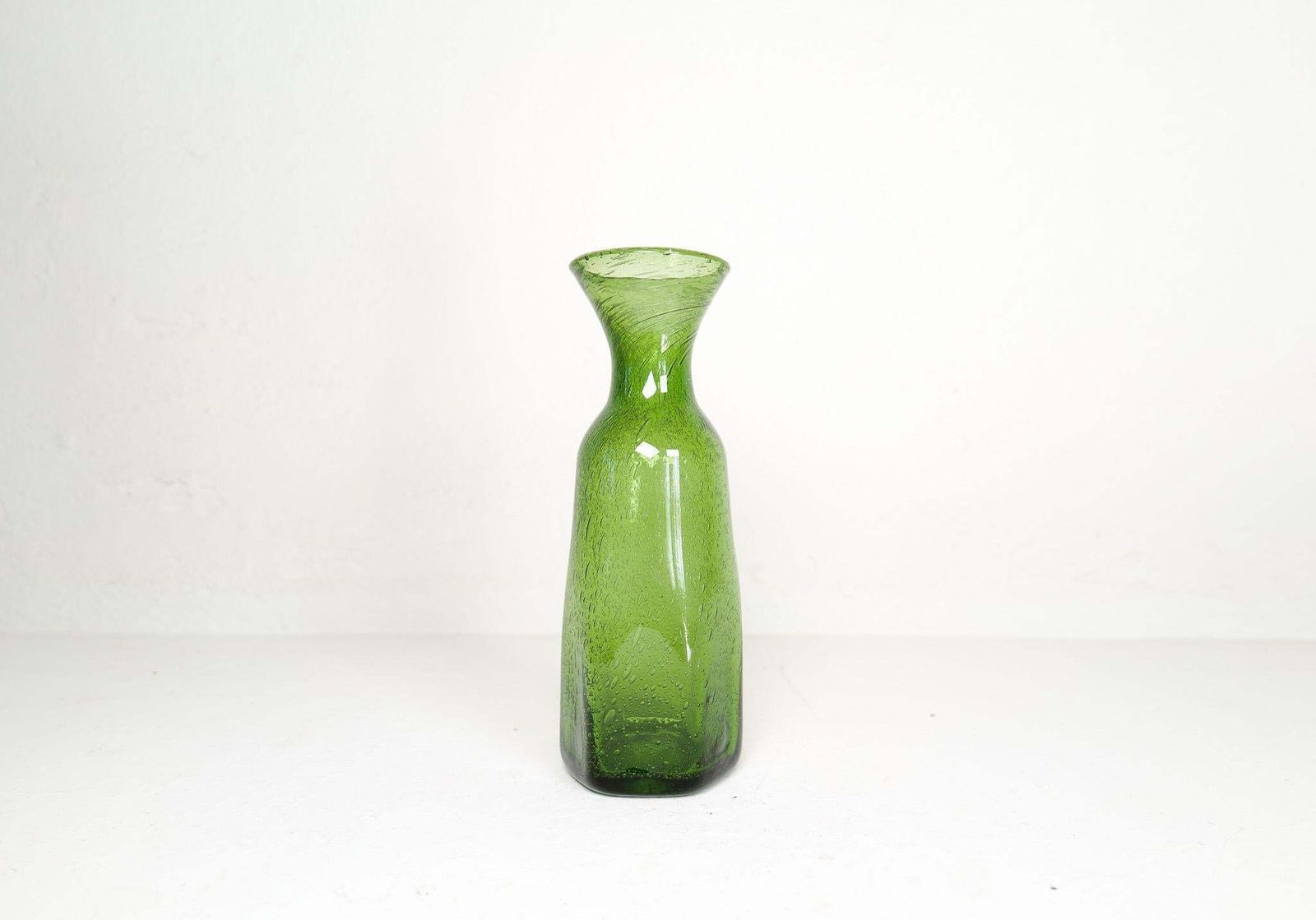 Home Decor Midcentury Modern Collection Of Six Green Vases By Erik Hoglund, Sweden, 1960s photo
