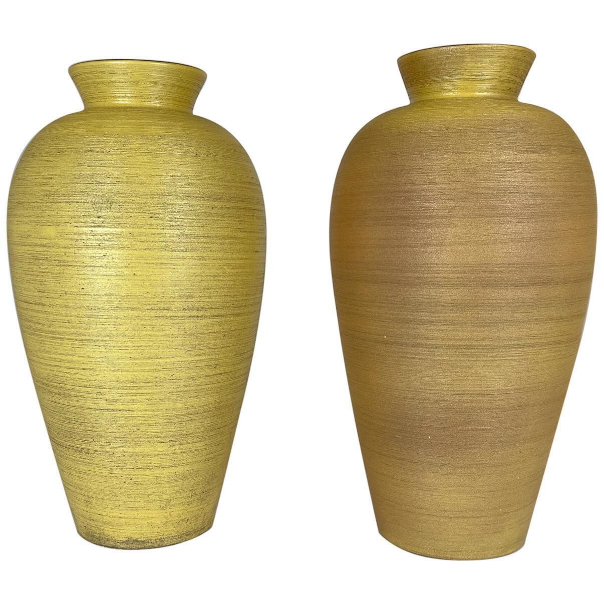 Pair Of Art Deco Floor Vases By Upsala Ekeby, Sweden, 1940s