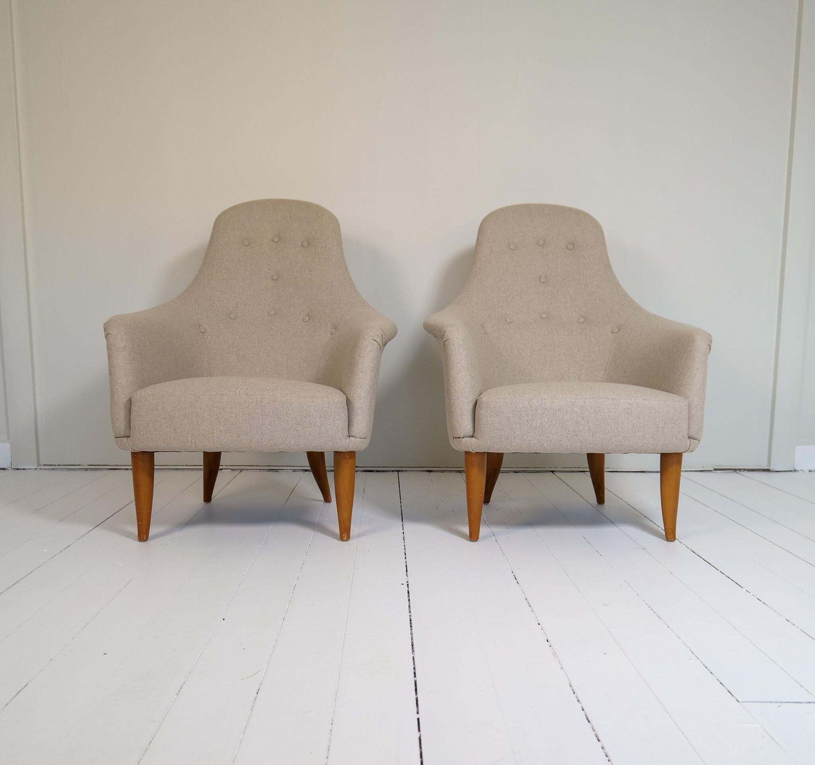 Midcentury Modern Big Adam Lounge Chairs Nk, Sweden, 1950s photo Furniture