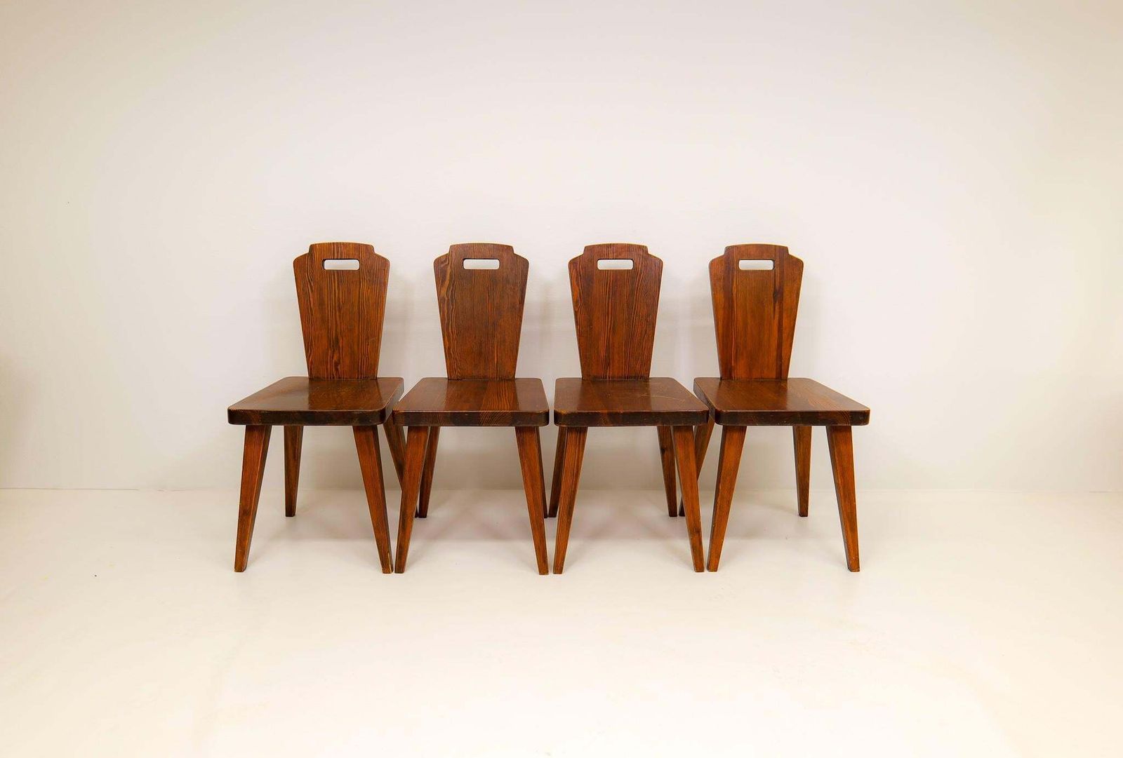 Swedish Modern Dining Chairs In Pine Attributed To Bo Fjaestad, 1940s photo 3848.0