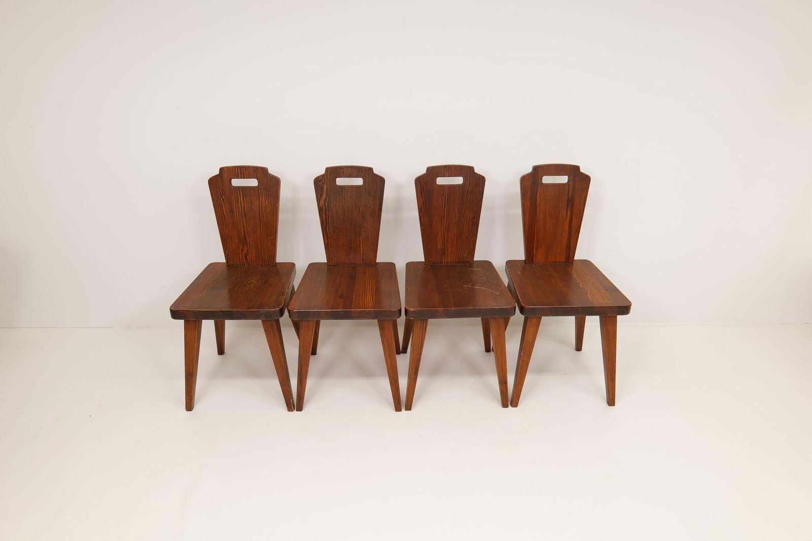 Swedish Modern Dining Chairs In Pine Attributed To Bo Fjaestad, 1940s photo vinterior