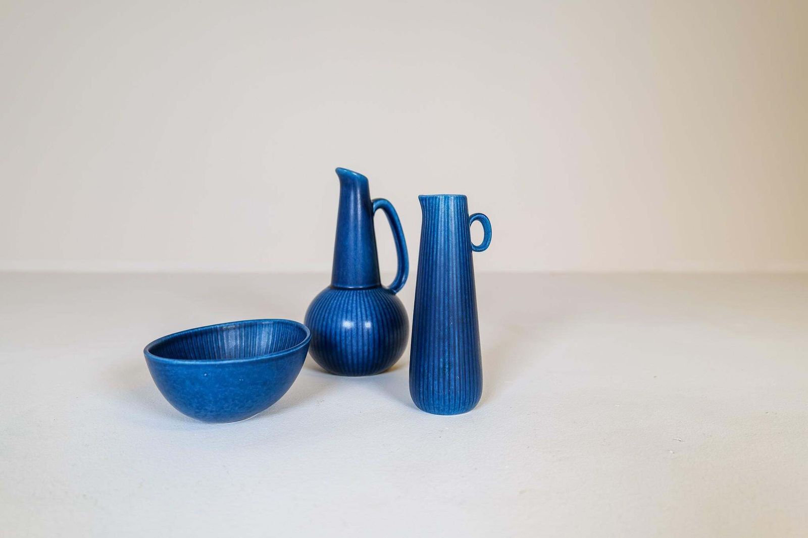 Midcentury Modern Set Of 3 Rörstrand Ritzi Vases And Bowl Gunnar Nylund photo Home Decor