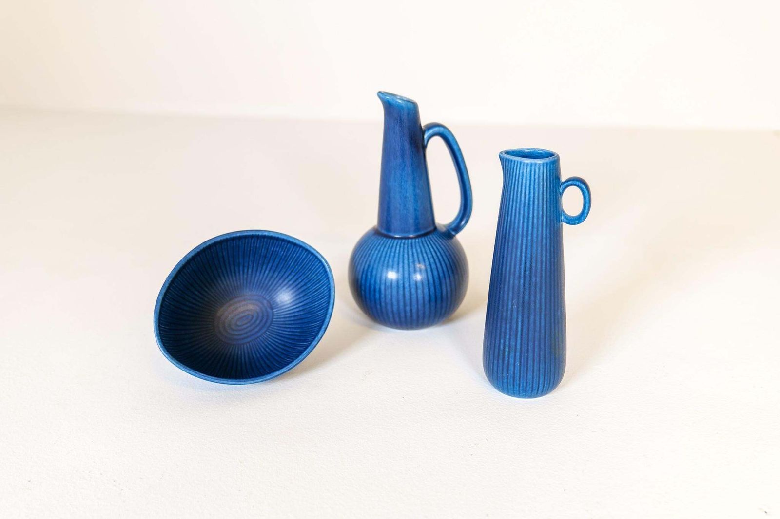 Midcentury Modern Set Of 3 Rörstrand Ritzi Vases And Bowl Gunnar Nylund photo buy