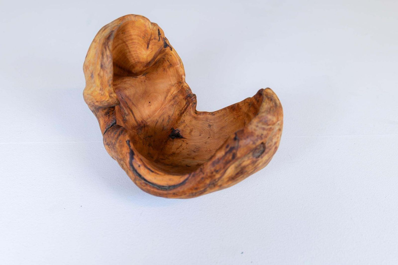 Swedish Folk Art Organic Burl Bowl, Circa 1960s photo vintage