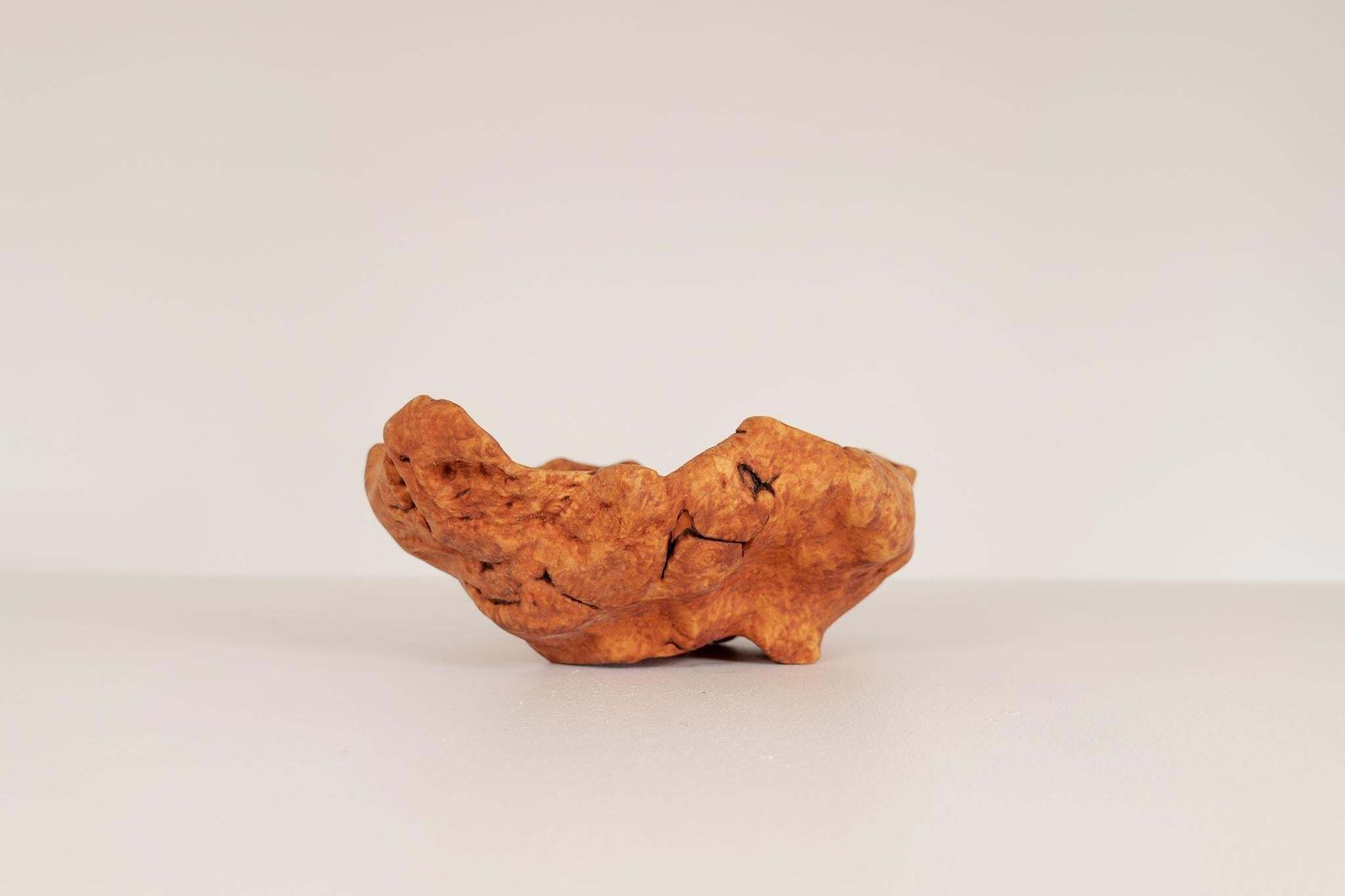 Scandinavian Modern Swedish Folk Art Large Organic Burl Bowl, Circa 1960s photo Home Decor